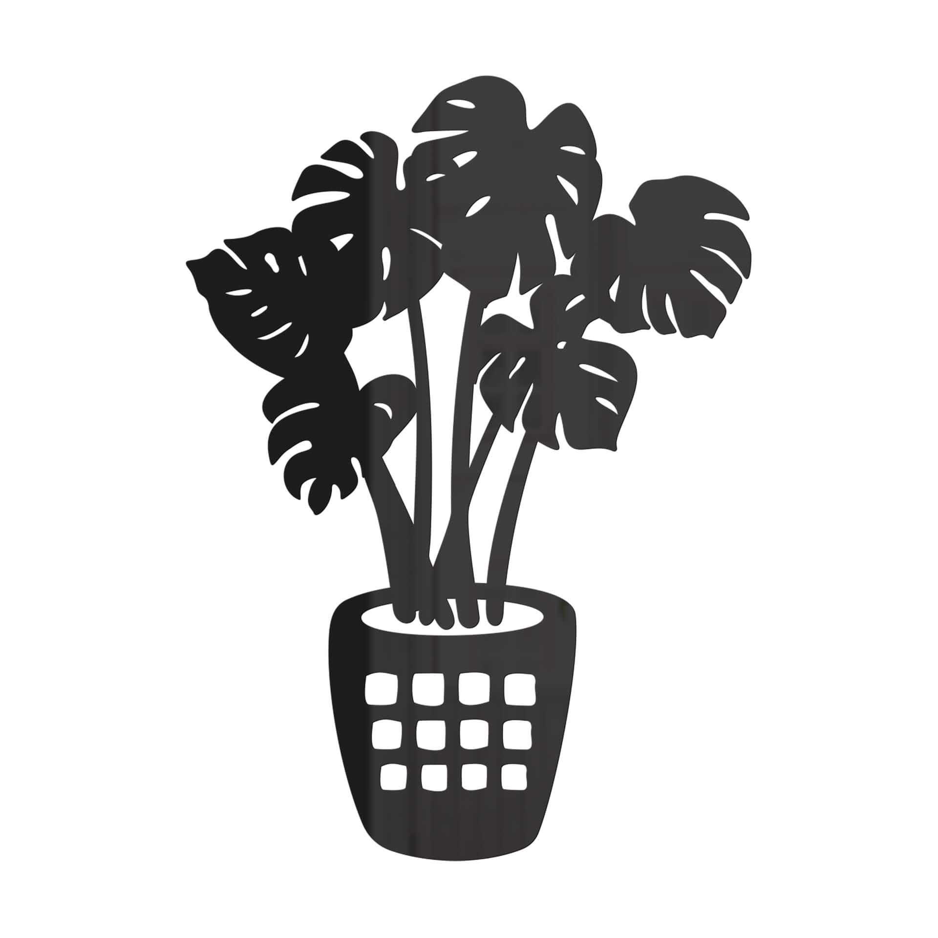Decoración acrílica planta monstera