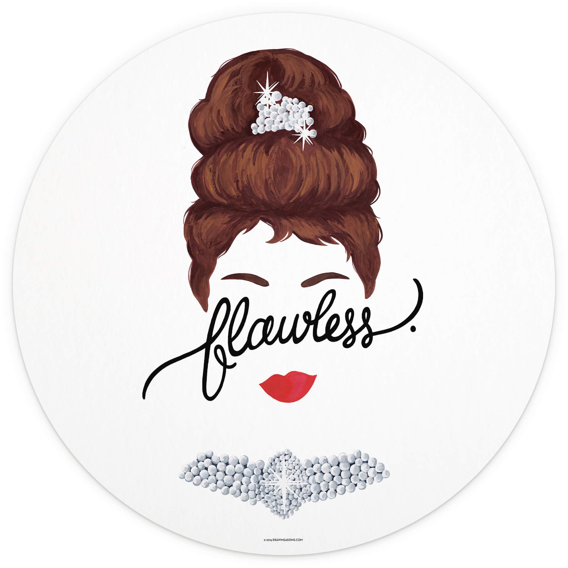 Behangcirkel Tohmé - Flawless Audrey - vliesbehang/zelfklevend vliesbehang