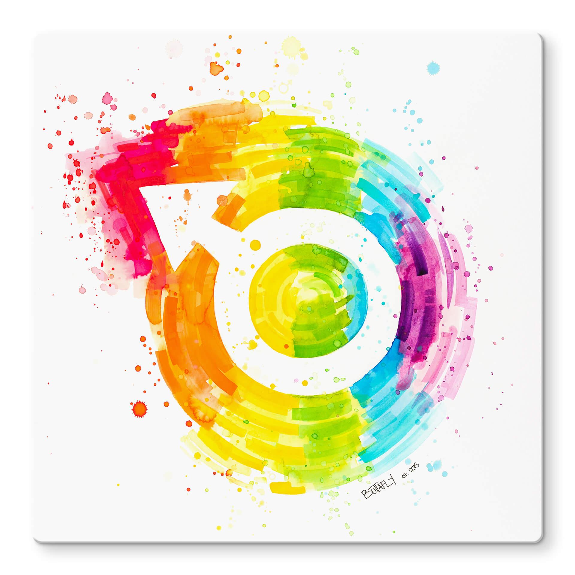 Glasschilderijen Buttafly - Social Movement - Male