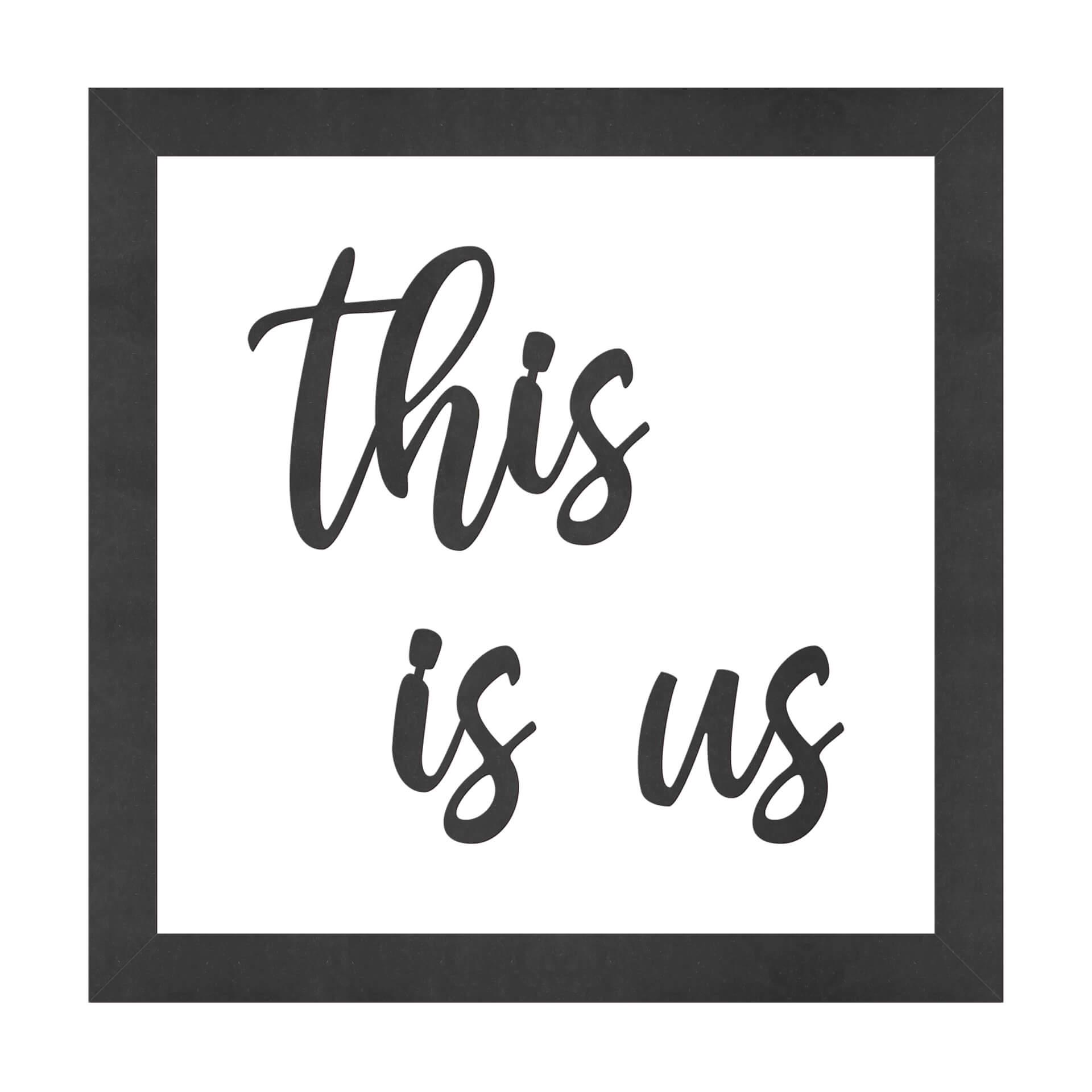 MDF Schriftzug mit Rahmen - This is us