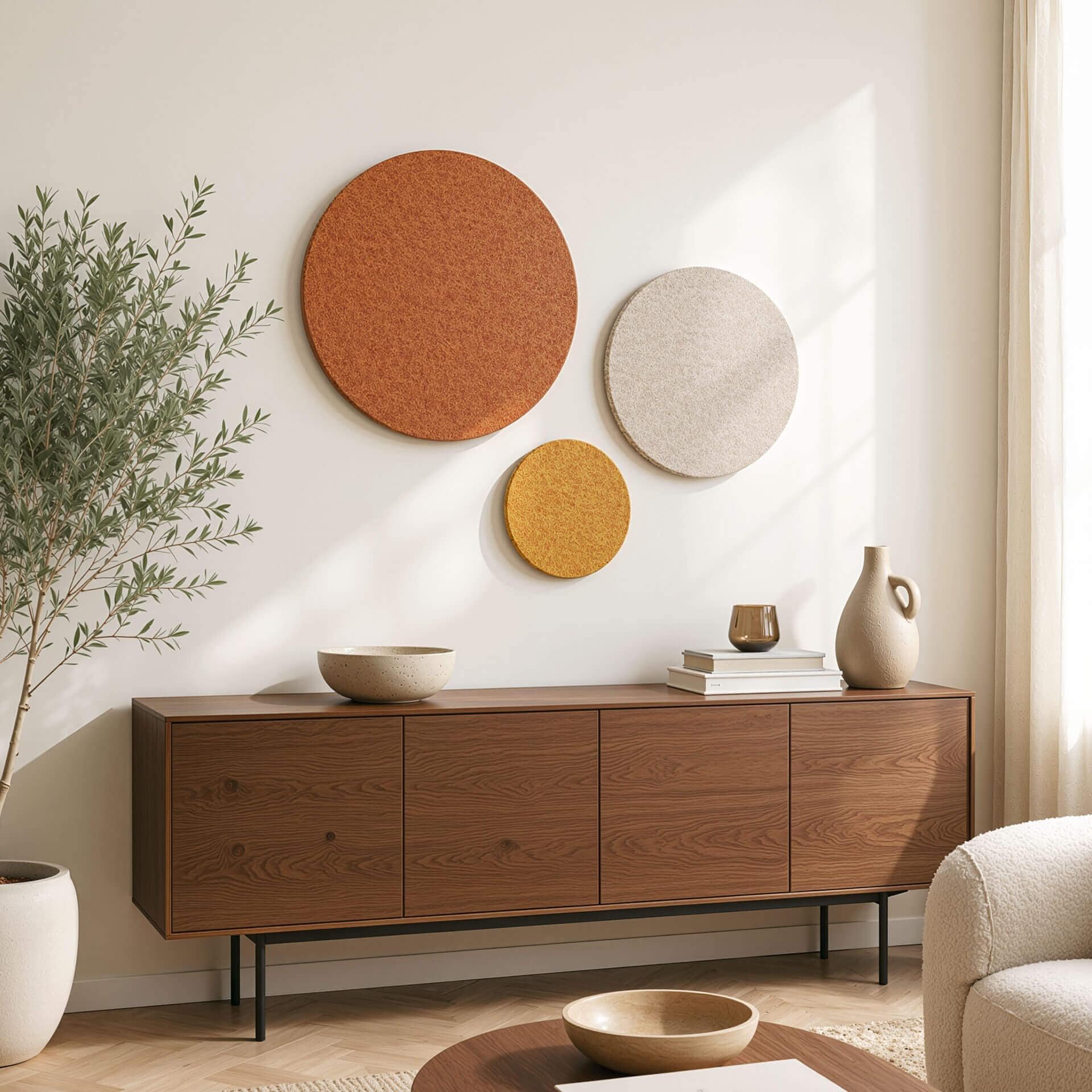 Decori in feltro Cerchio | Decorazione murale, bacheca & isolamento acustico