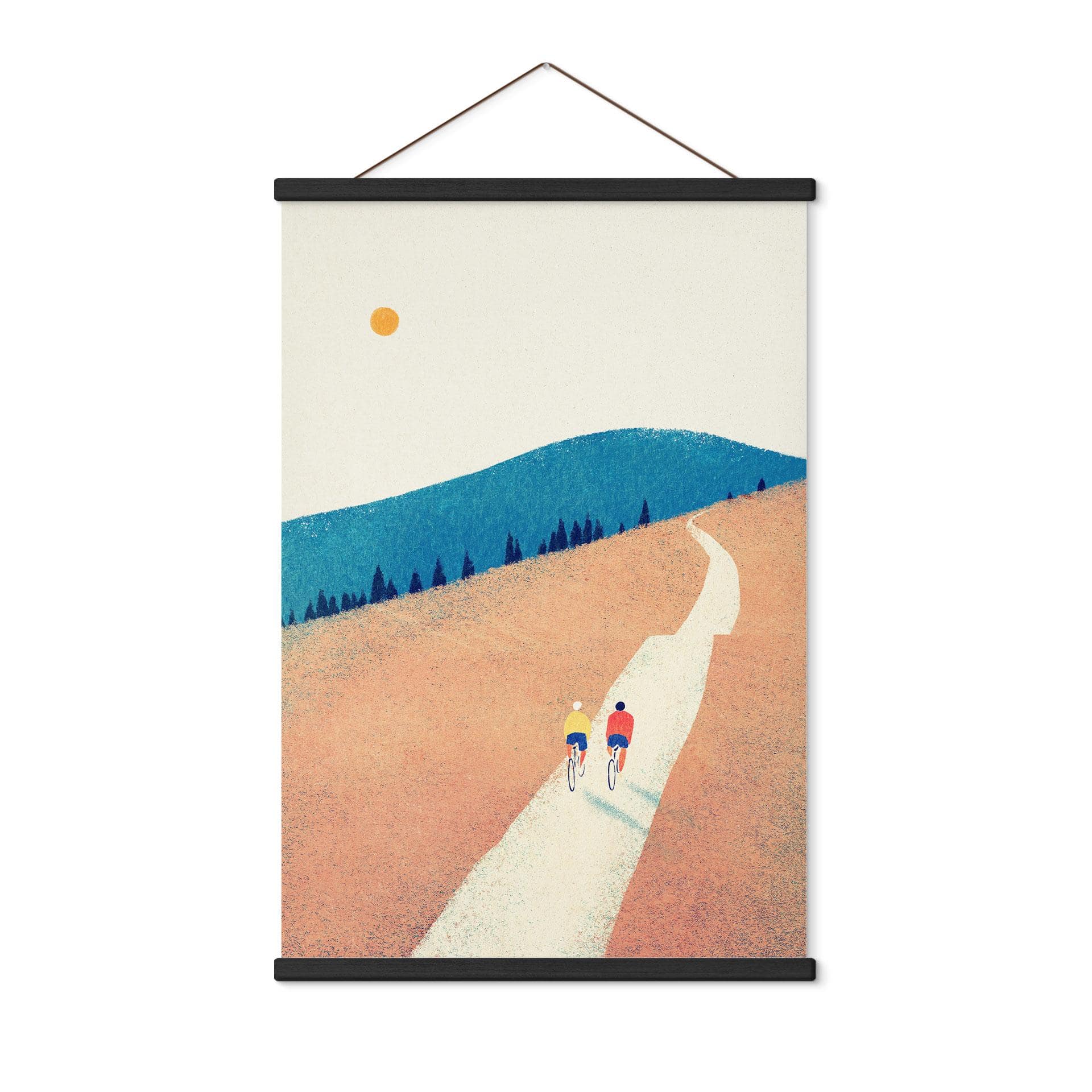 Tekstil plakat Cykeltur i bjergene - Rivers