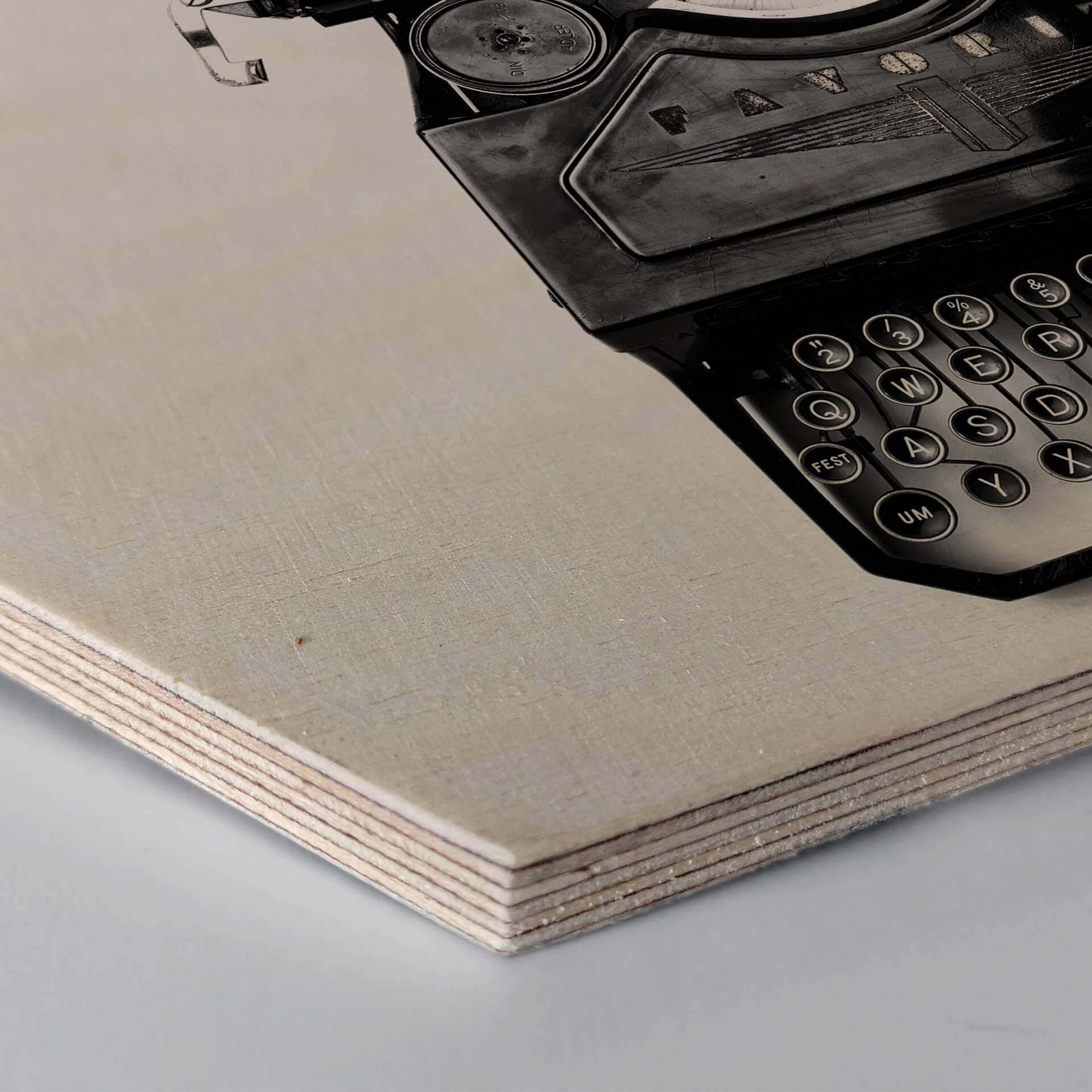 Esagoni in legno – Macchina da scrivere
