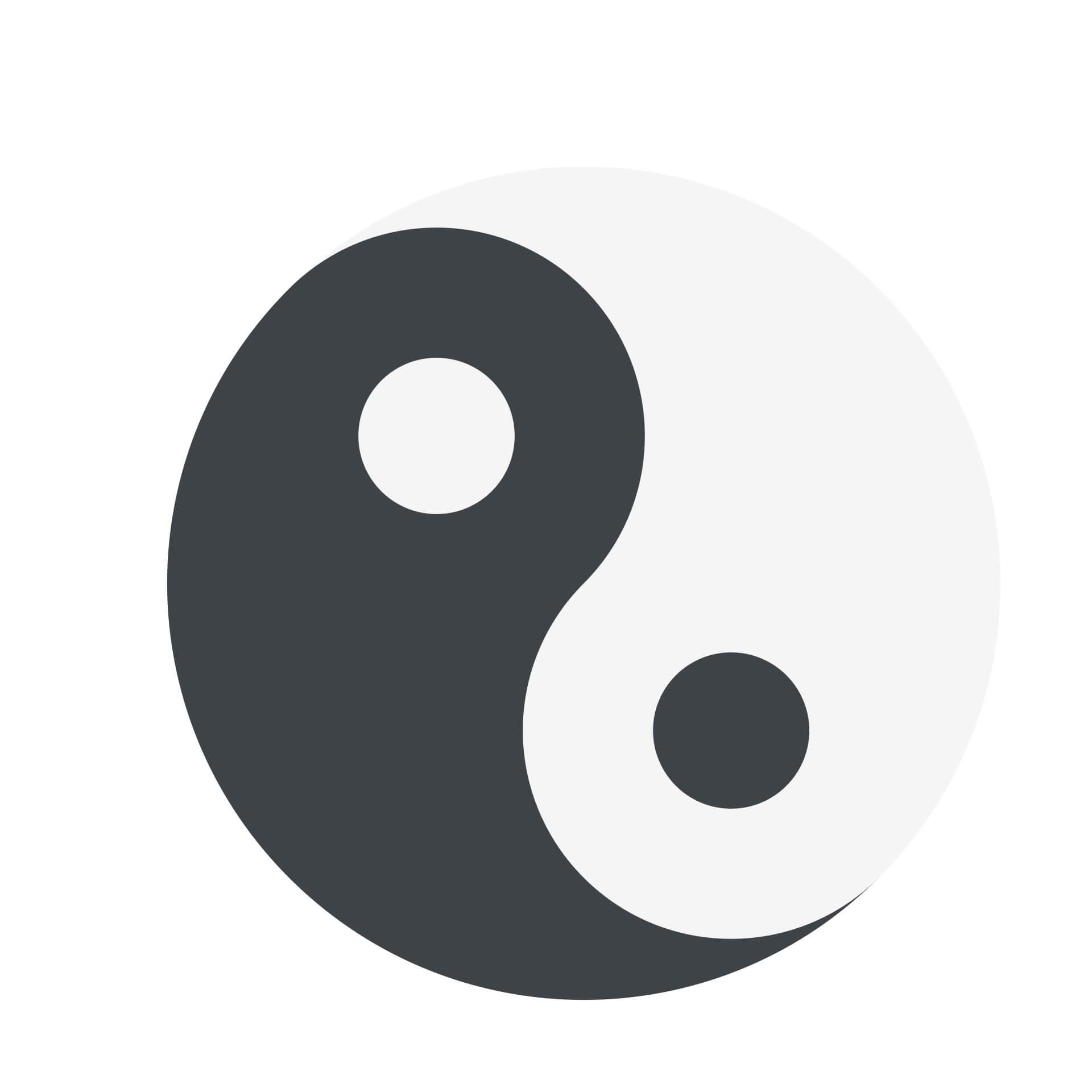 Muursticker Emoji Yin Yang