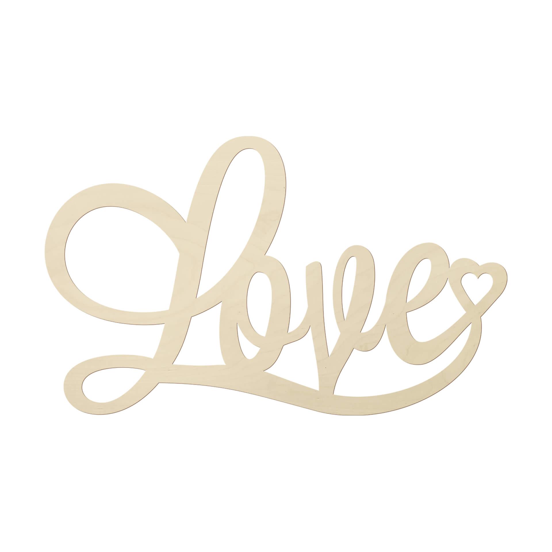 Lettere in legno - Love