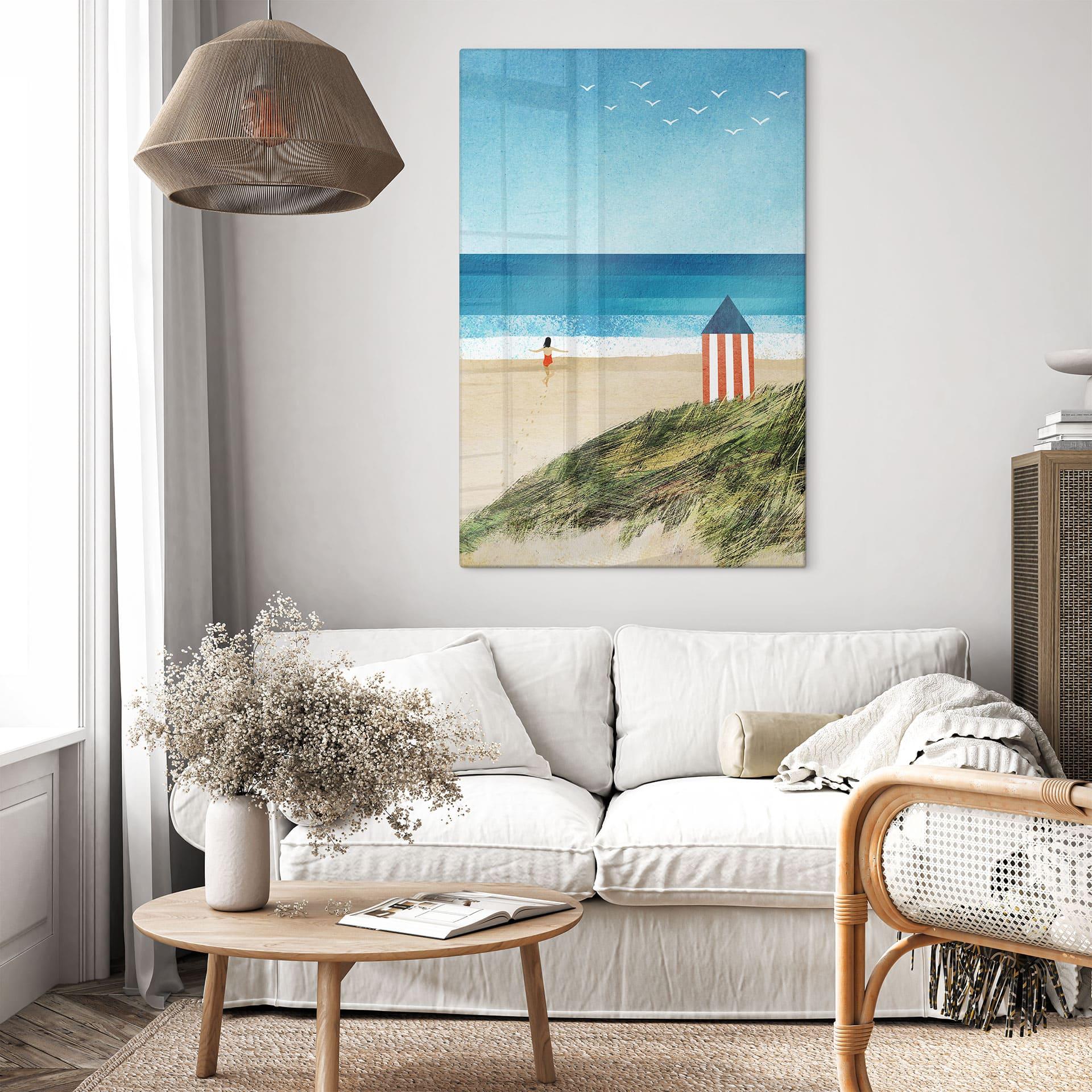 Glasbillede - Ferie ved havet med klitudsigt - Rivers