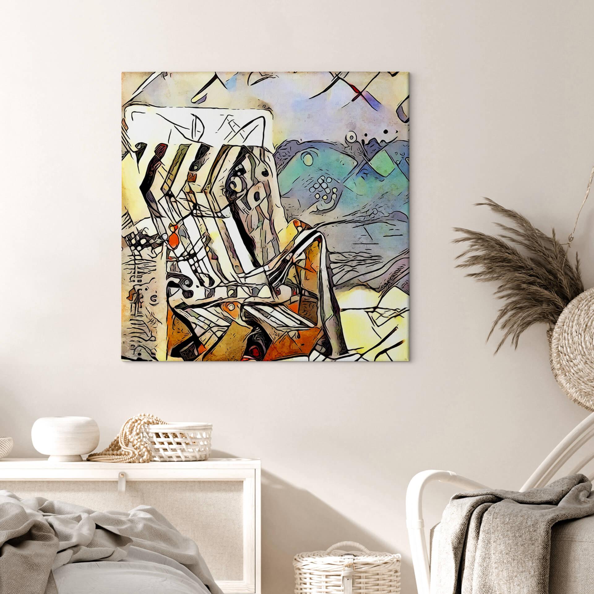 Obraz na płótnie Zamart - Kandinsky spotyka Warnemünde - Kwadrat