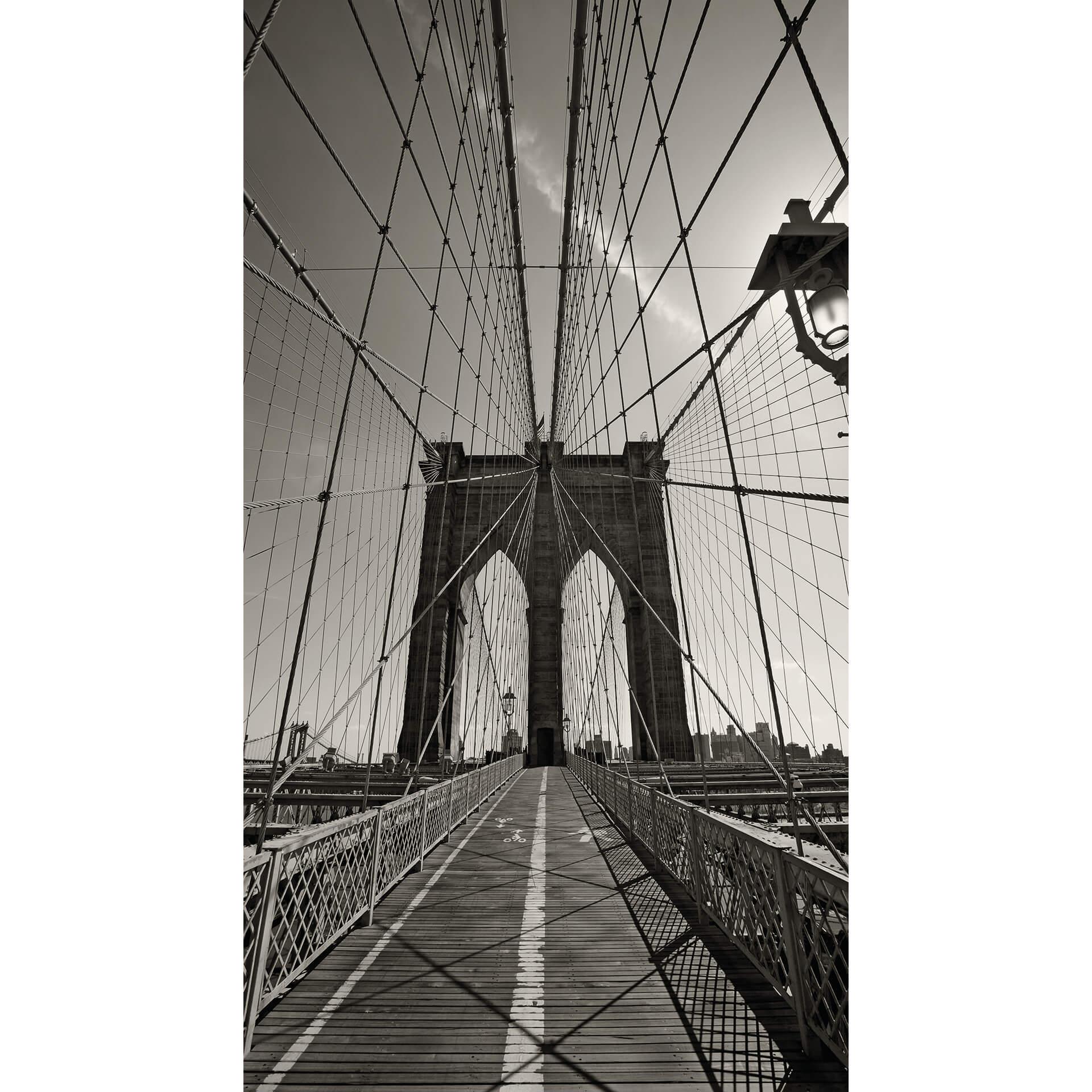 Fotobehang Brooklyn Bridge in Perspectief