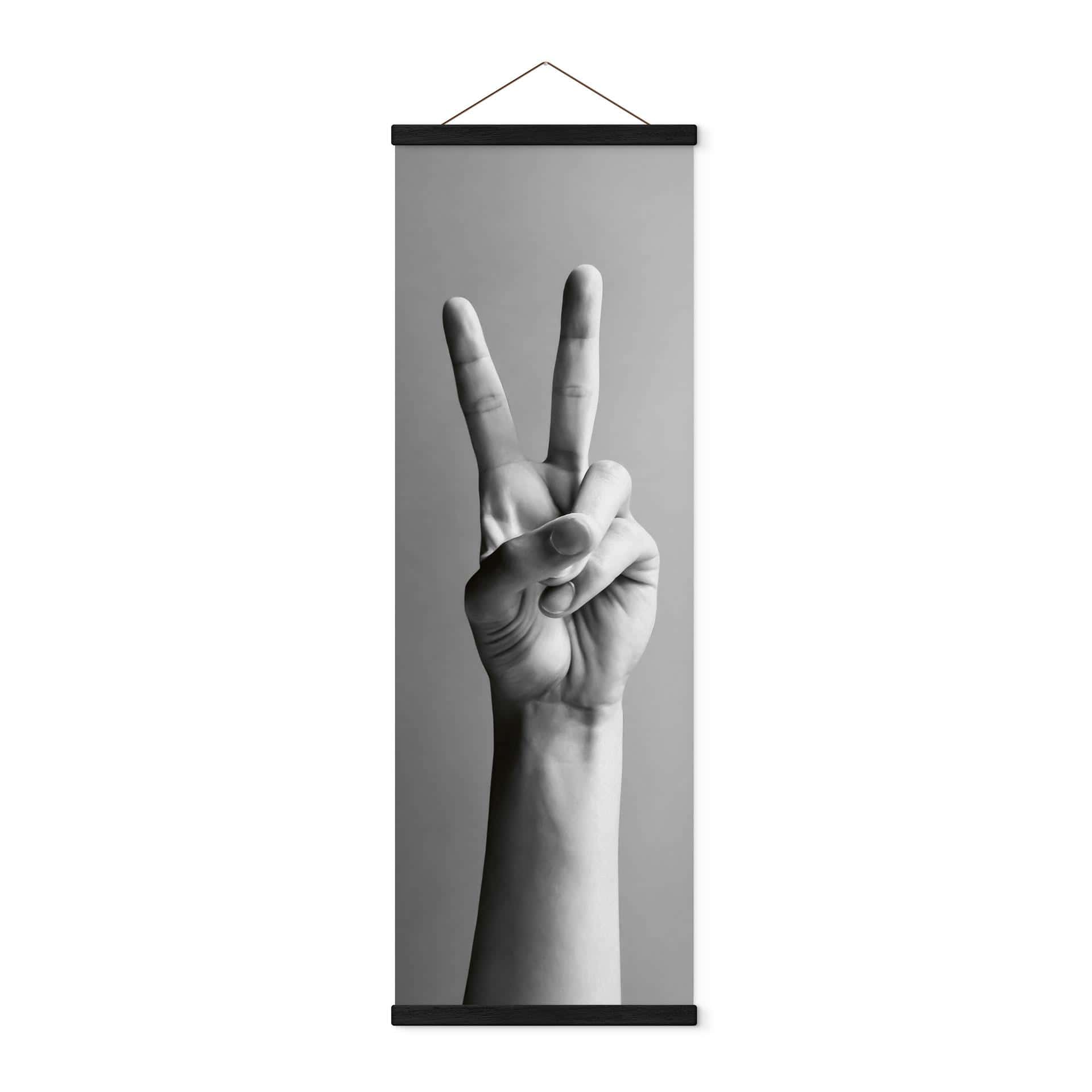 Tekstil plakat Victory Hand - Tegn på fred og sejr - Bühler - Panorama