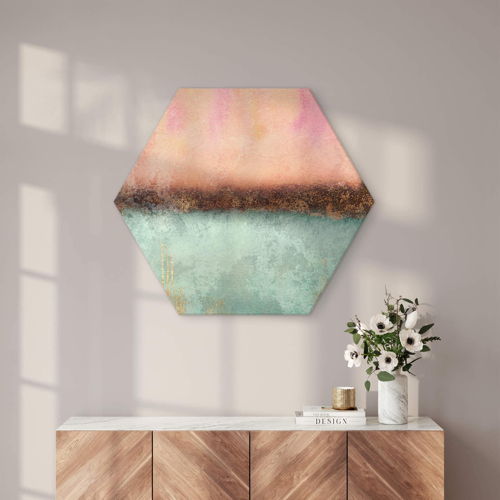 Hexagon - Alu-Dibond Fredriksson - Farben des Sommers