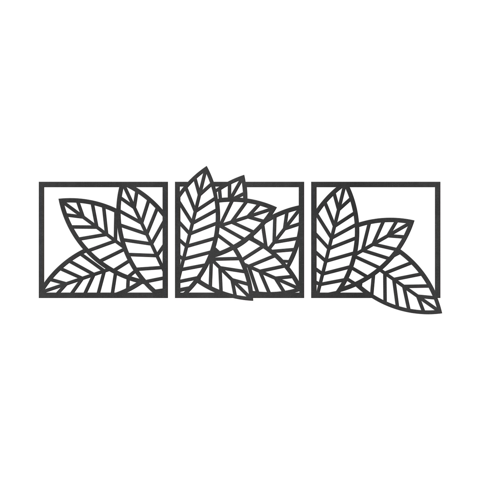 Decoro MDF Set di foglie (3 pezzi)