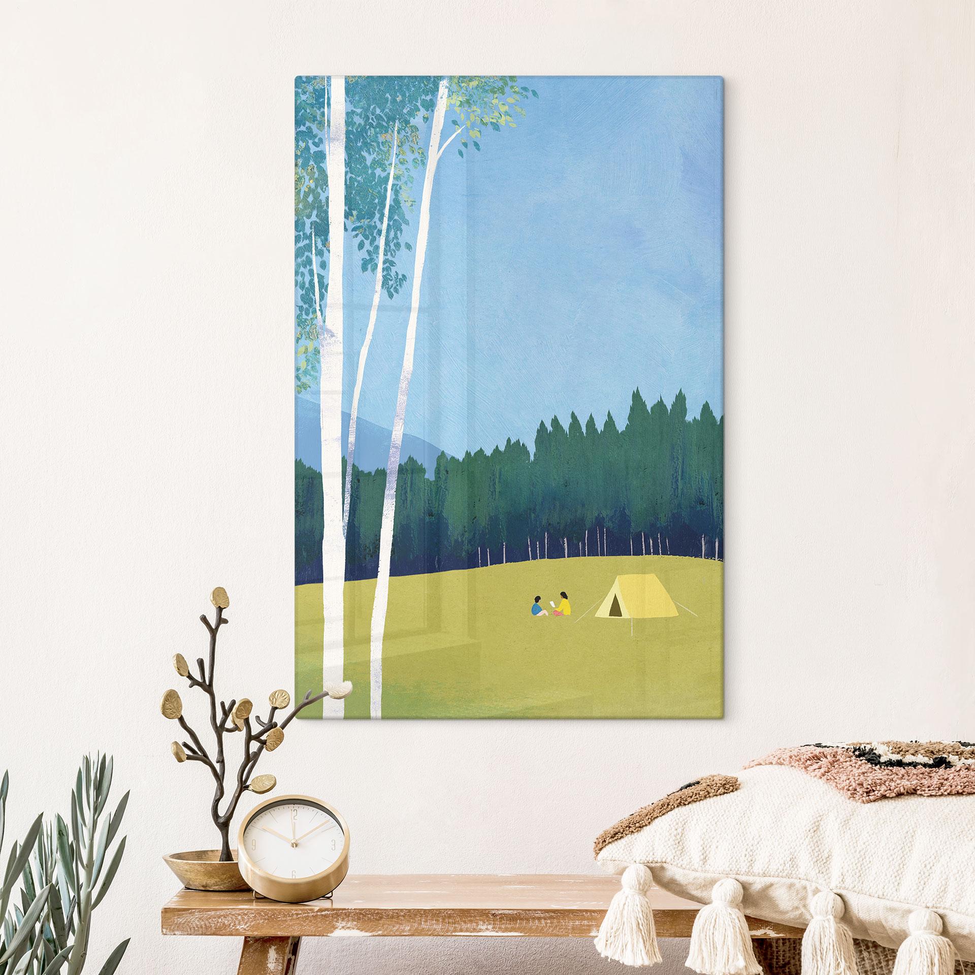 Glas billede Camping ved skoven - Rivers