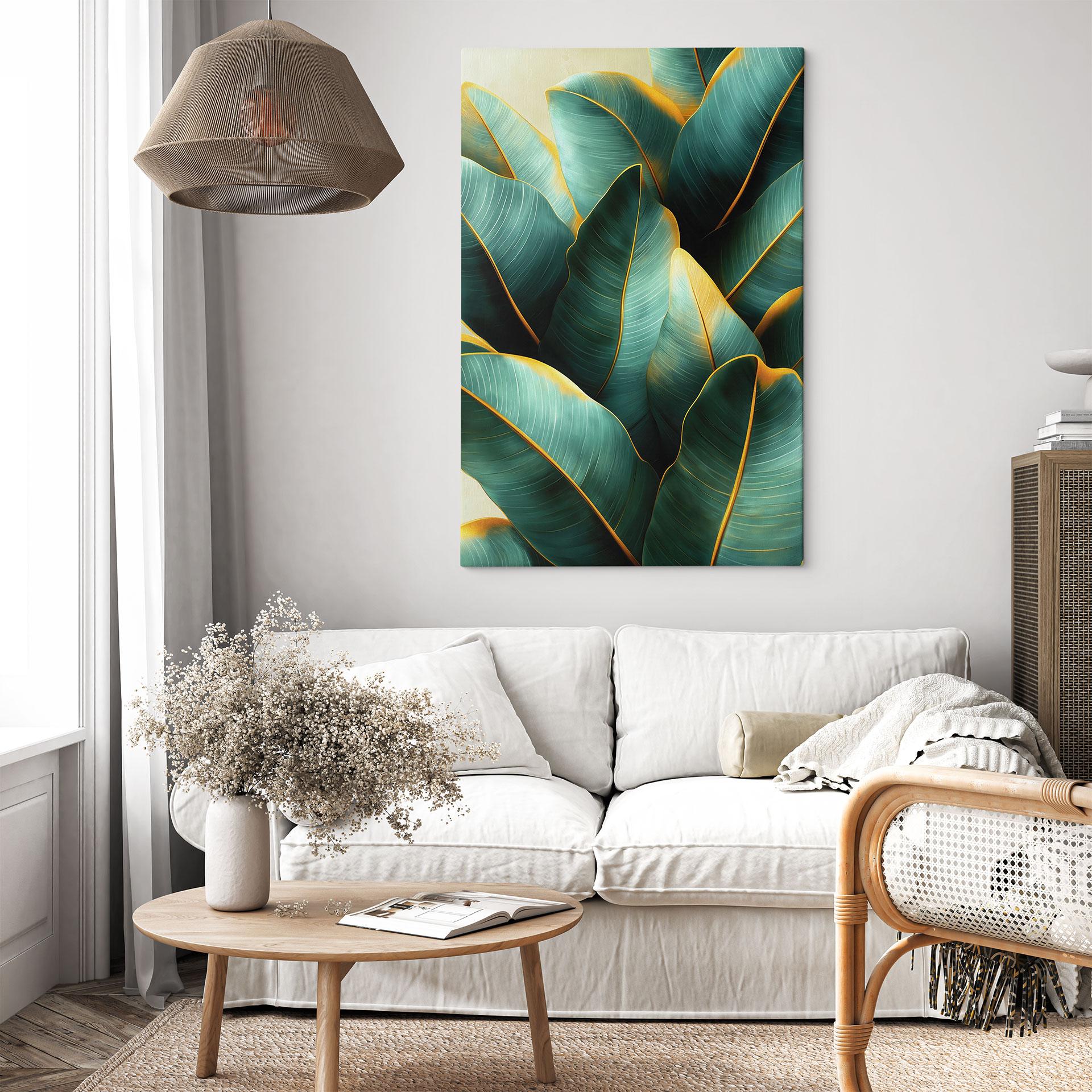 Canvasbillede Eksotiske bananblade - Jaszke