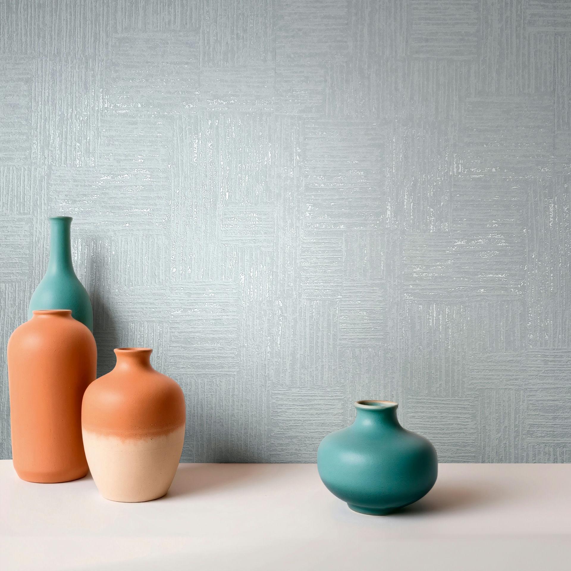 Ikke-vævet tapet Geometrisk, linjer striber Geometrisk i blå