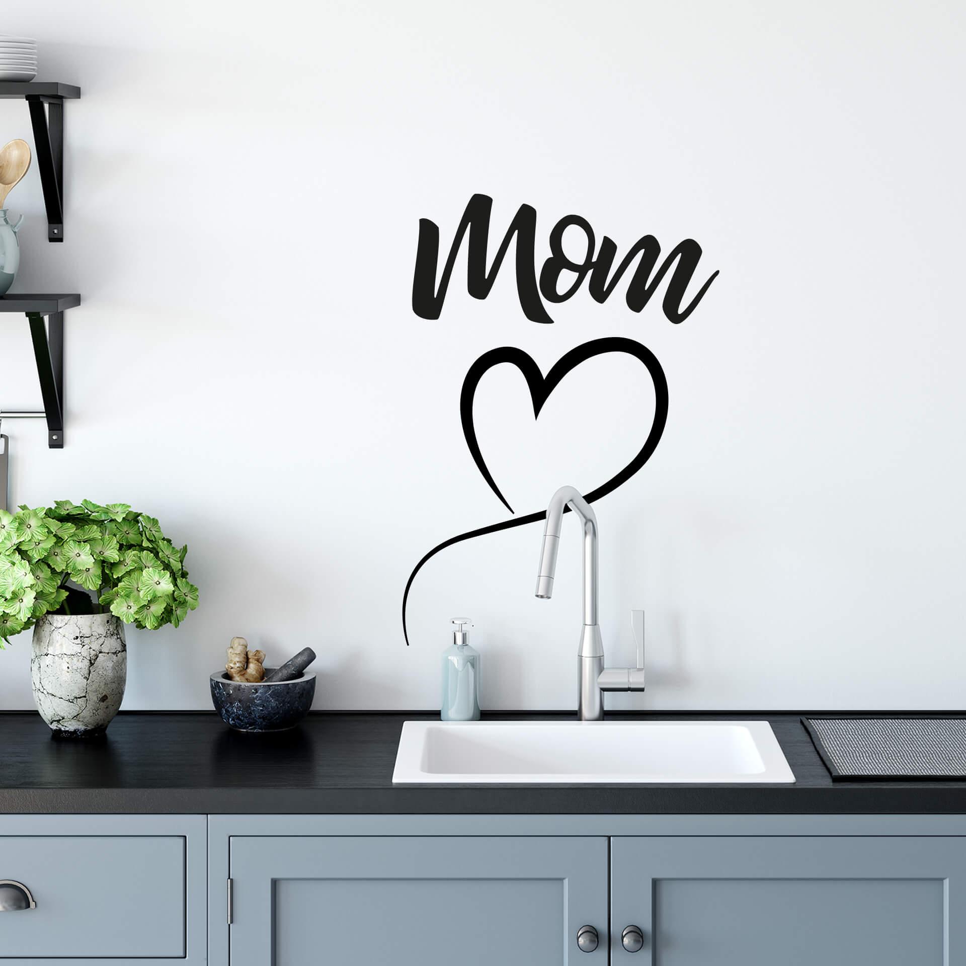Muursticker Mom Heart