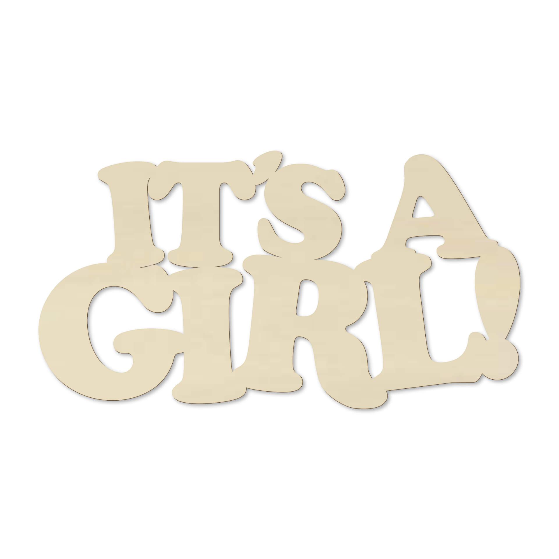 Holzdeko Pappel - It's a Girl