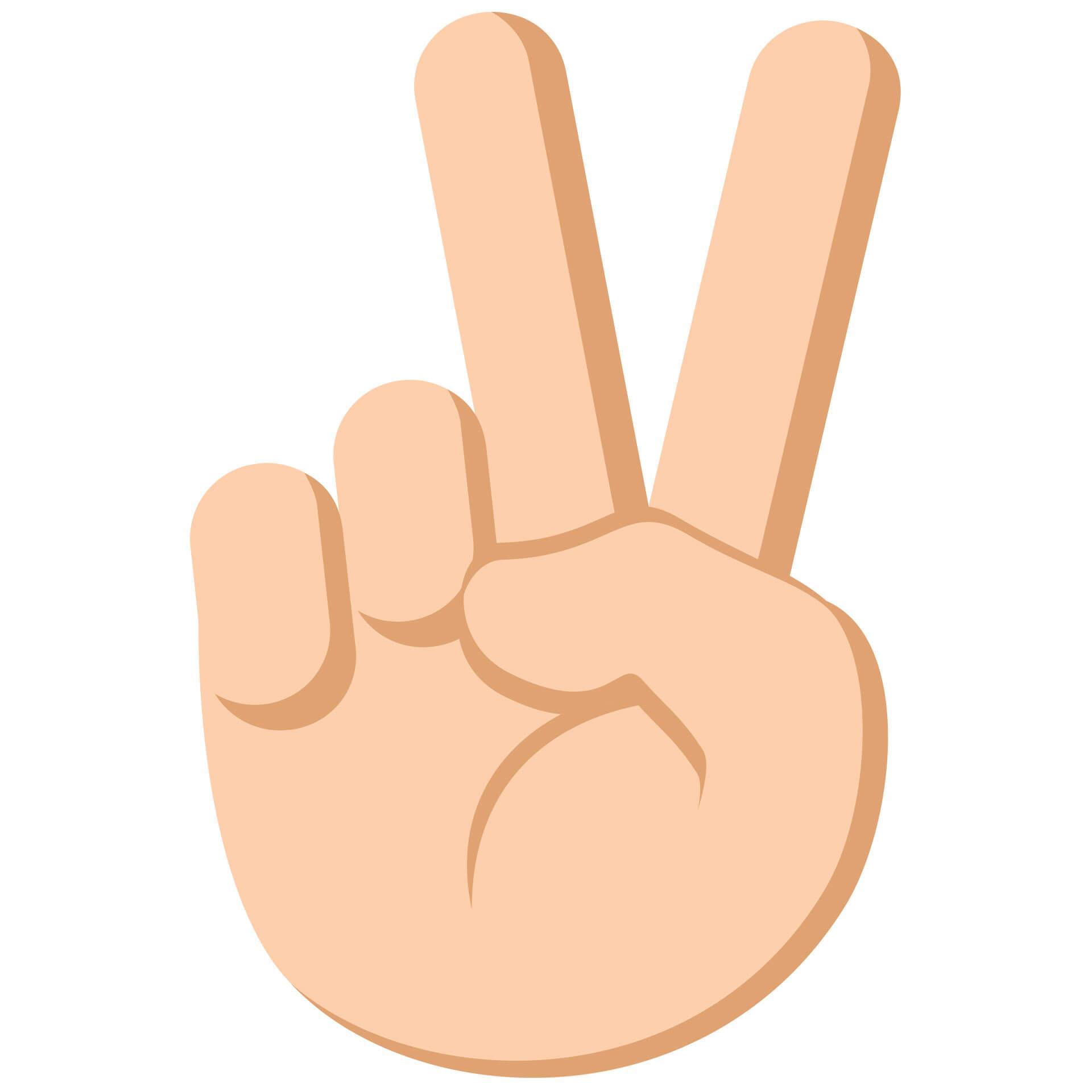 Wandtattoo Emoji Victory Hand