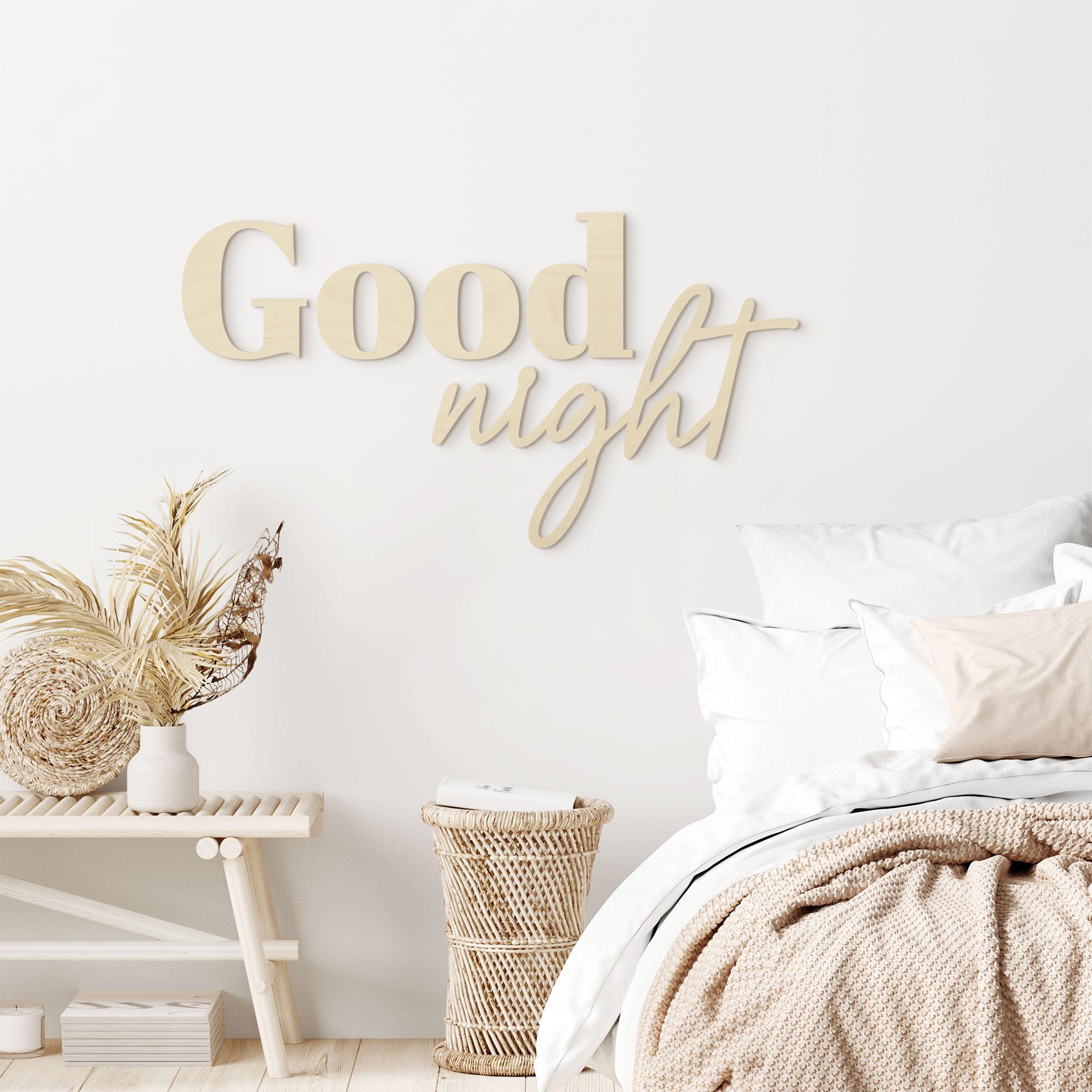 Vægdekoration Popler træ Good Night