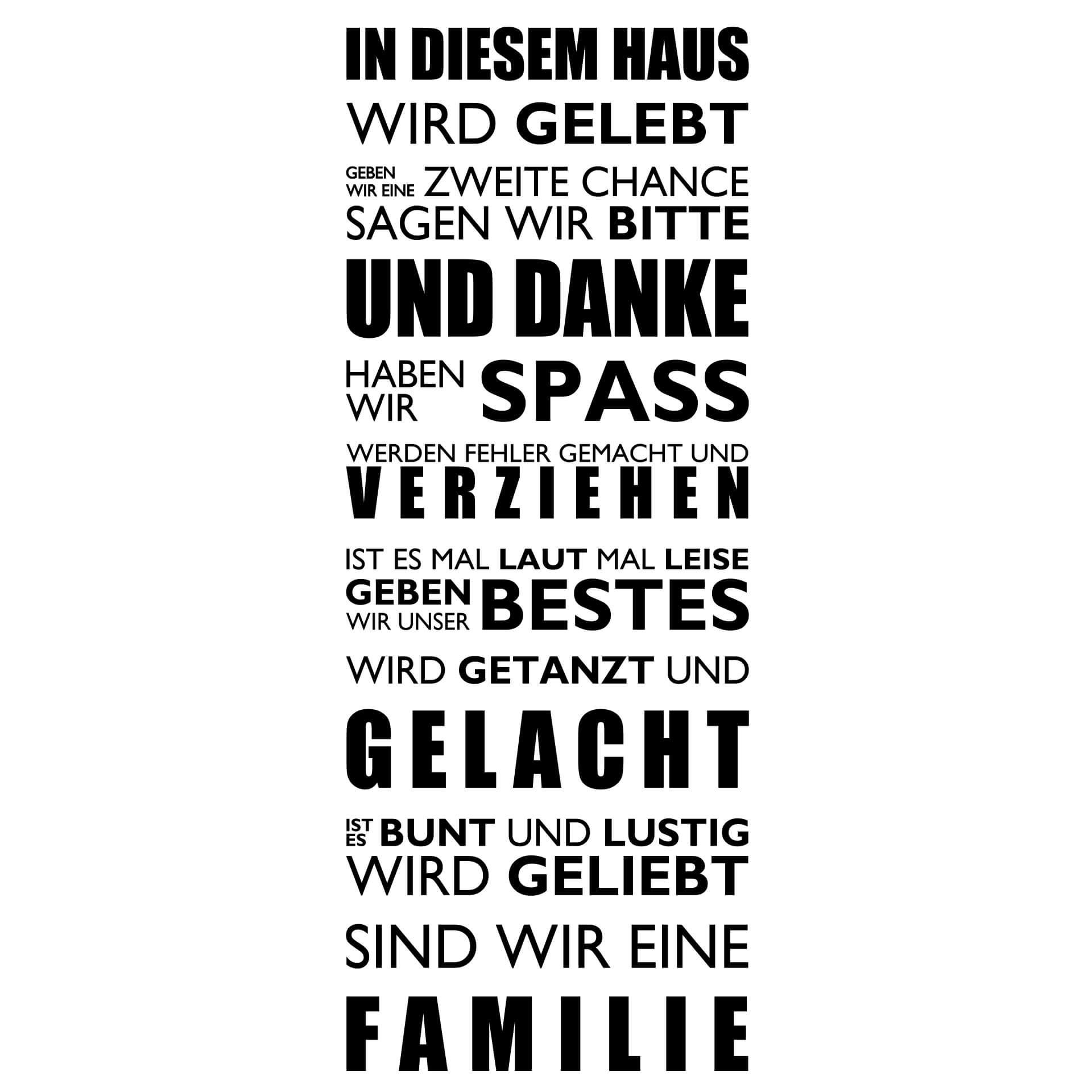 Stufen-Wandtattoo In diesem Haus...