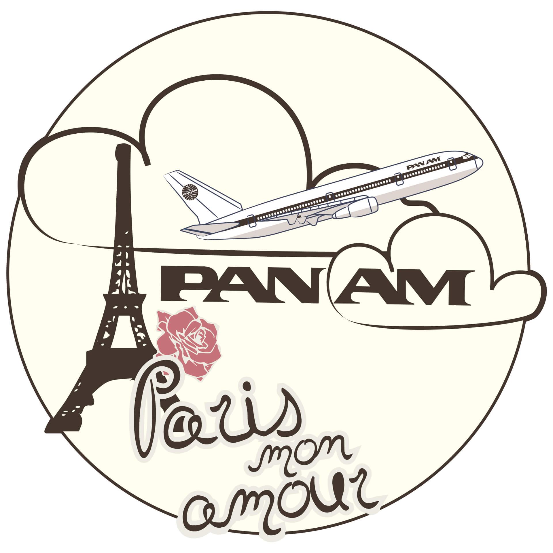 Wandtattoo PAN AM - Paris mon amour