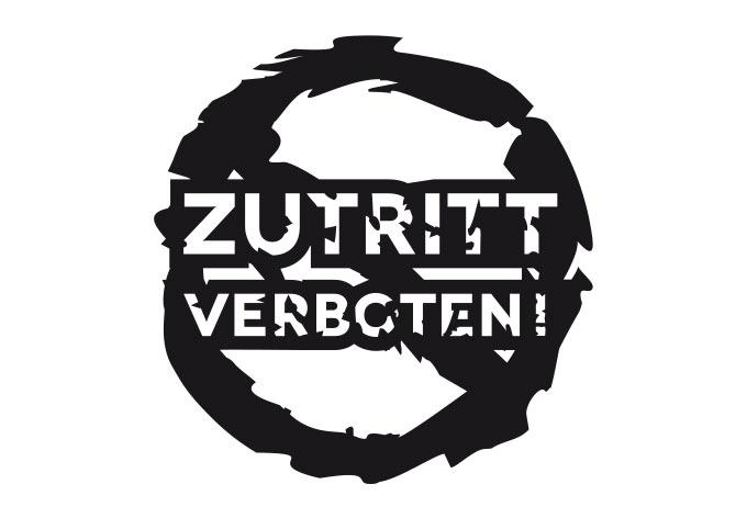 Wandtattoo Zutritt verboten! 02