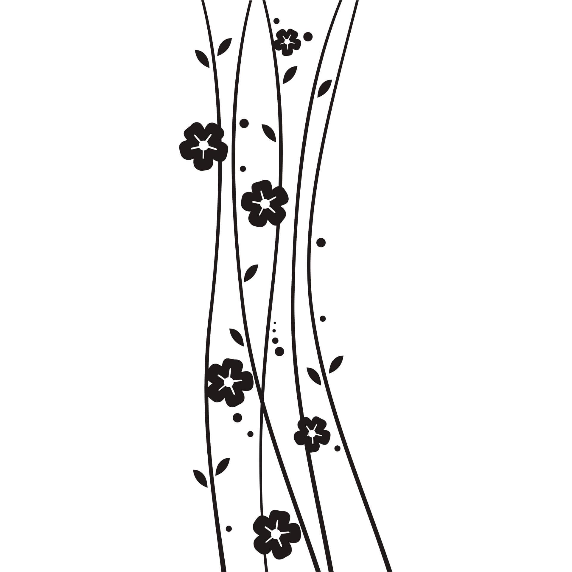 Wandtattoo Blütenranke