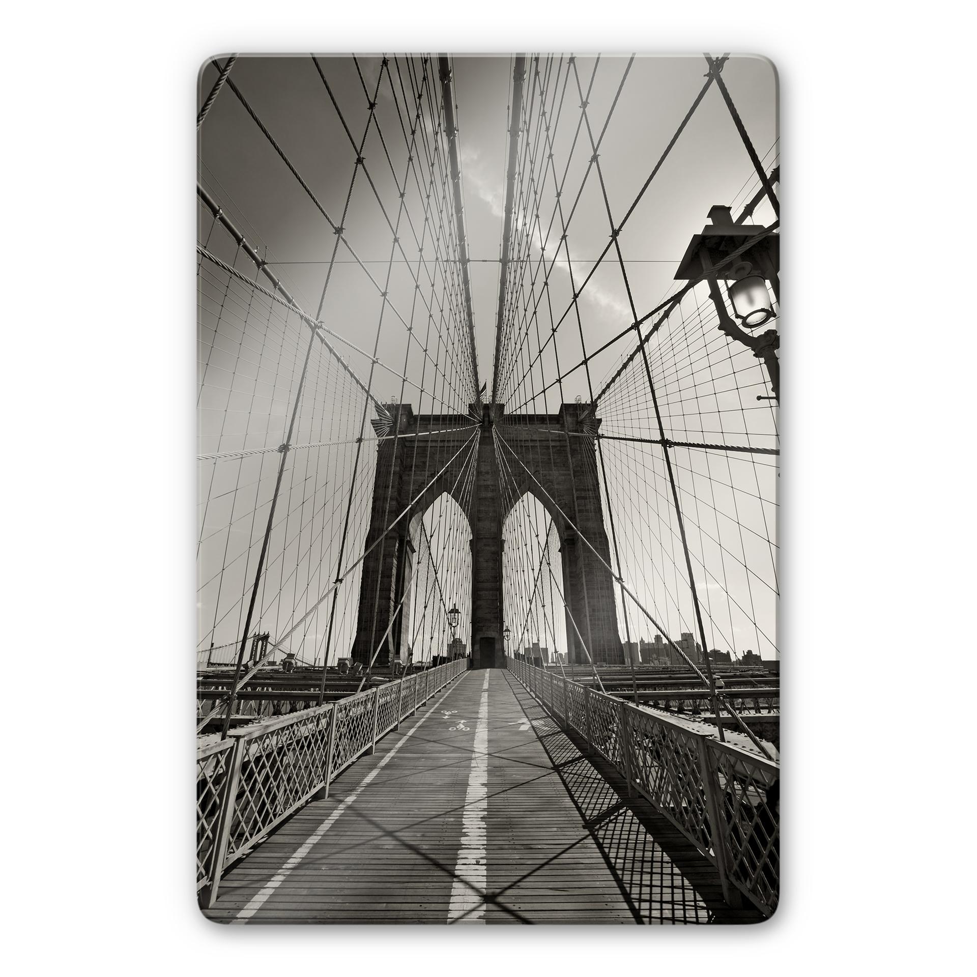 Tableau en verre - Brooklyn Bridge en perspective