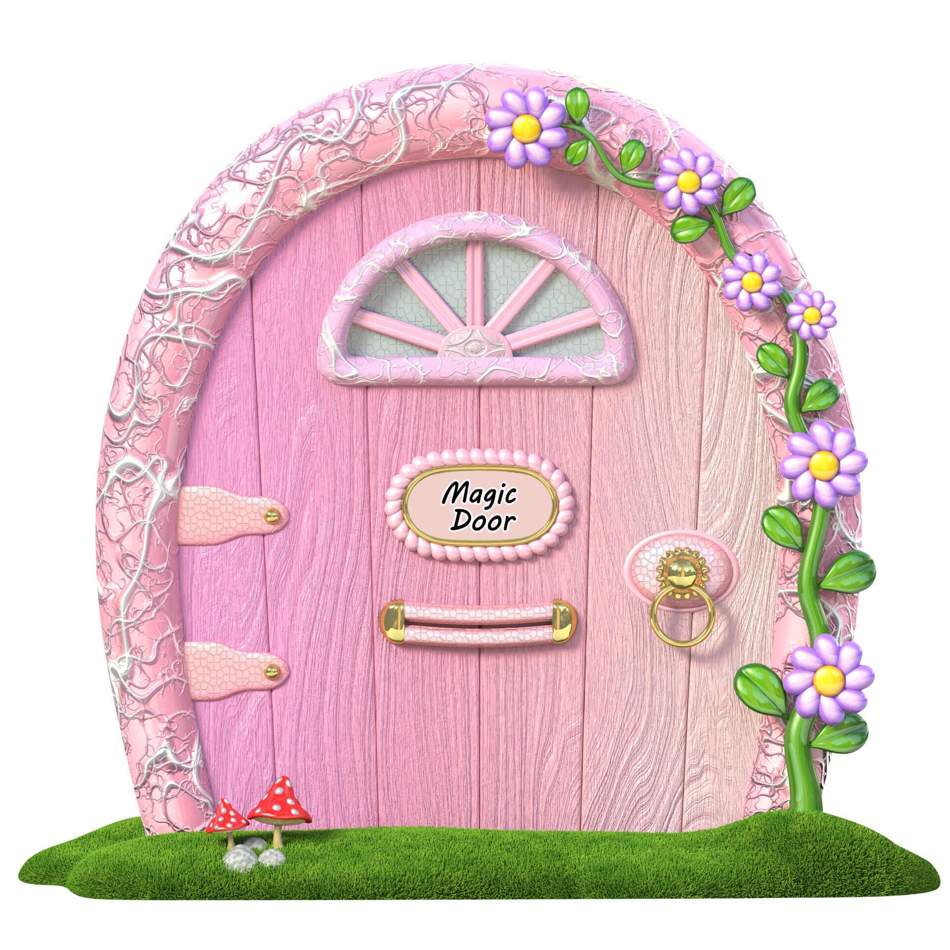 Wandtattoo Agullo - Magische Tuer-rosa