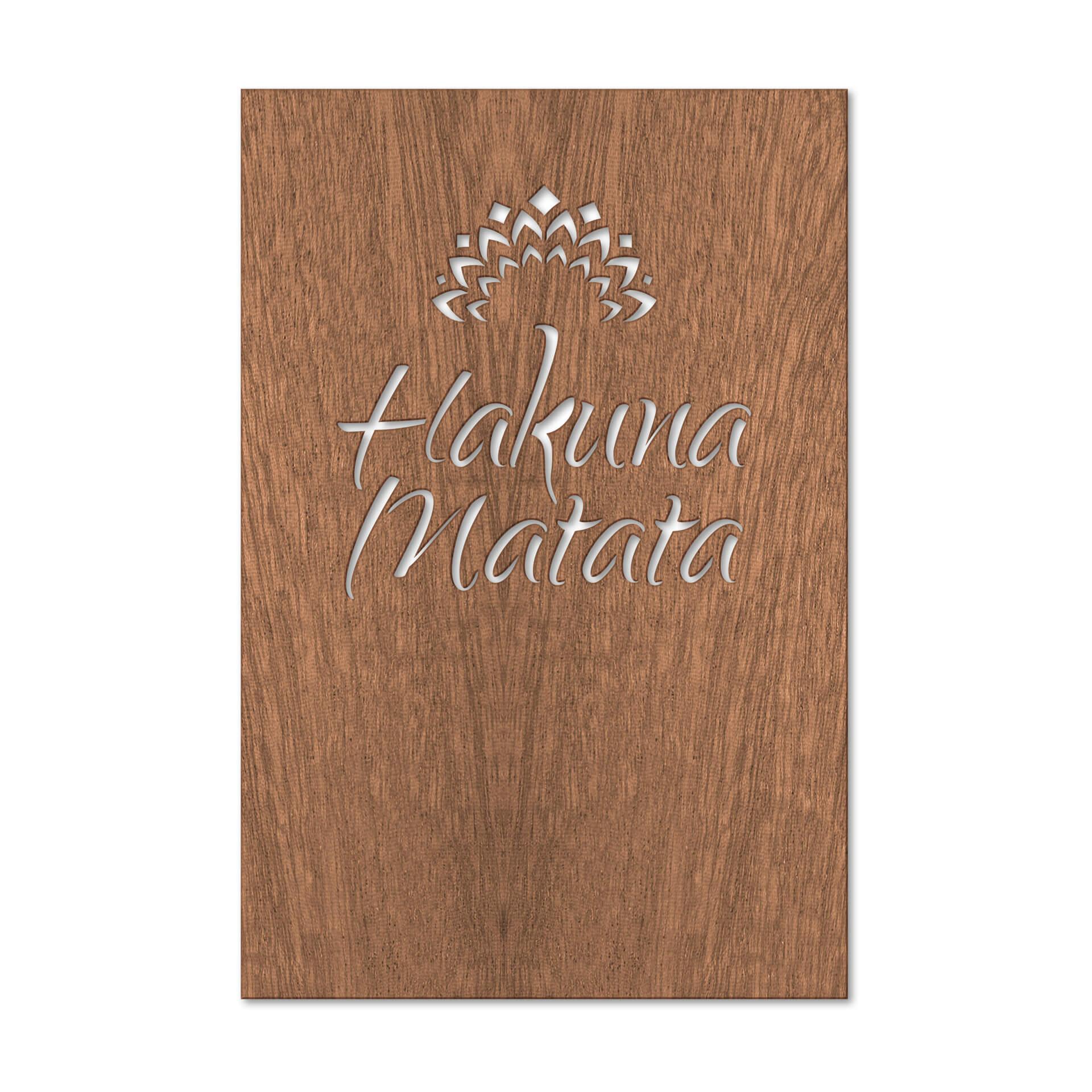 Decoro in legno - Hakuna Matata