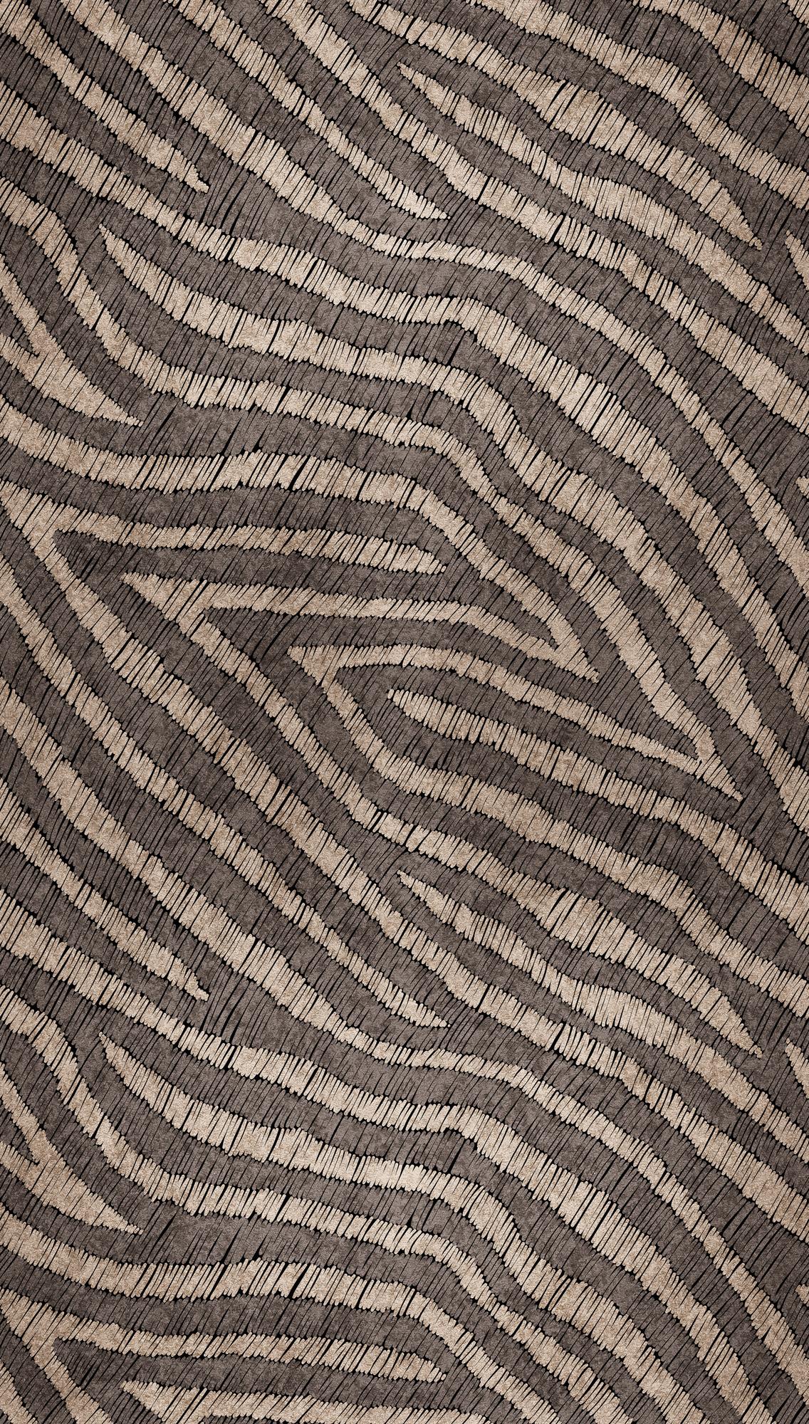 behang zebra bruin beige - vliesbehang kunst Livingwalls - mat en glad