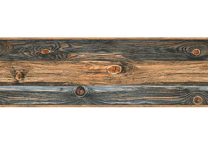 selbstklebende Bordüre Holzoptik Vintage Borte Holz Braun Blau A.S. Création