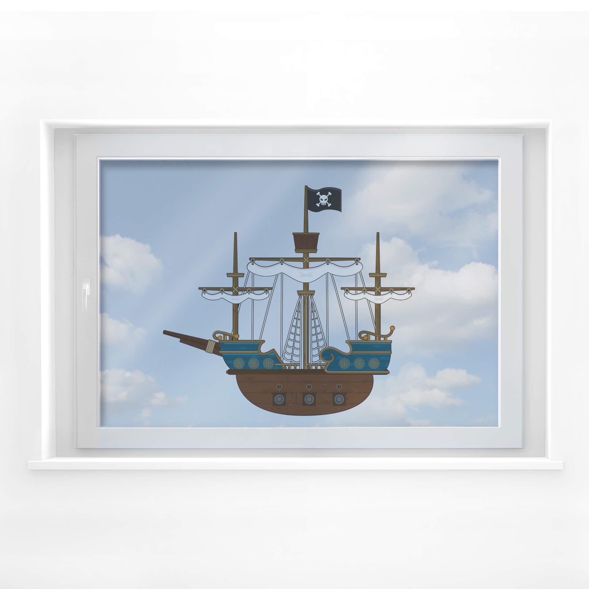 Sticker pour fenêtre : Bateau de Pirates