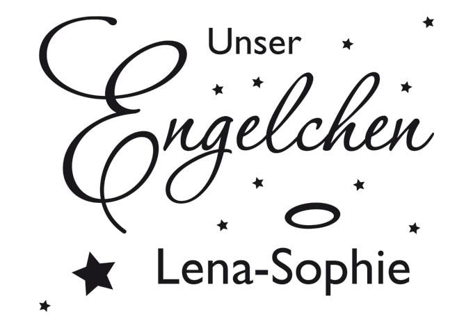 Wandtattoo + Name Engelchen