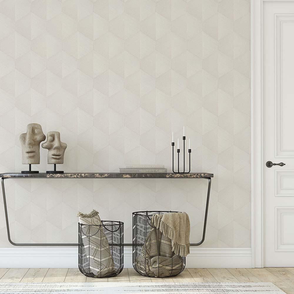3D tapet, mønstret tapet Fashion for Walls 4 af Guido Maria Kretschmer creme