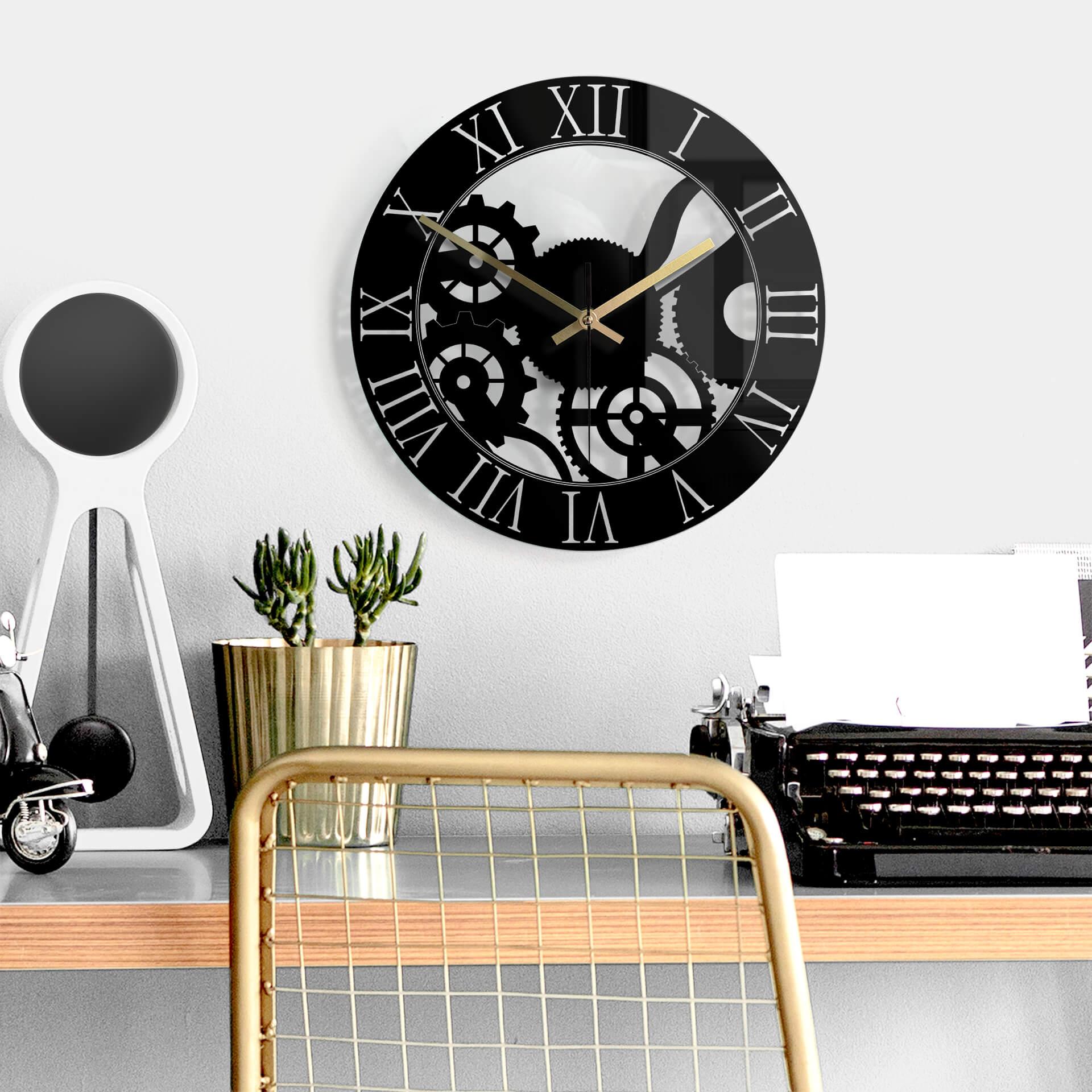 Orologio in vetro - Ingranaggi