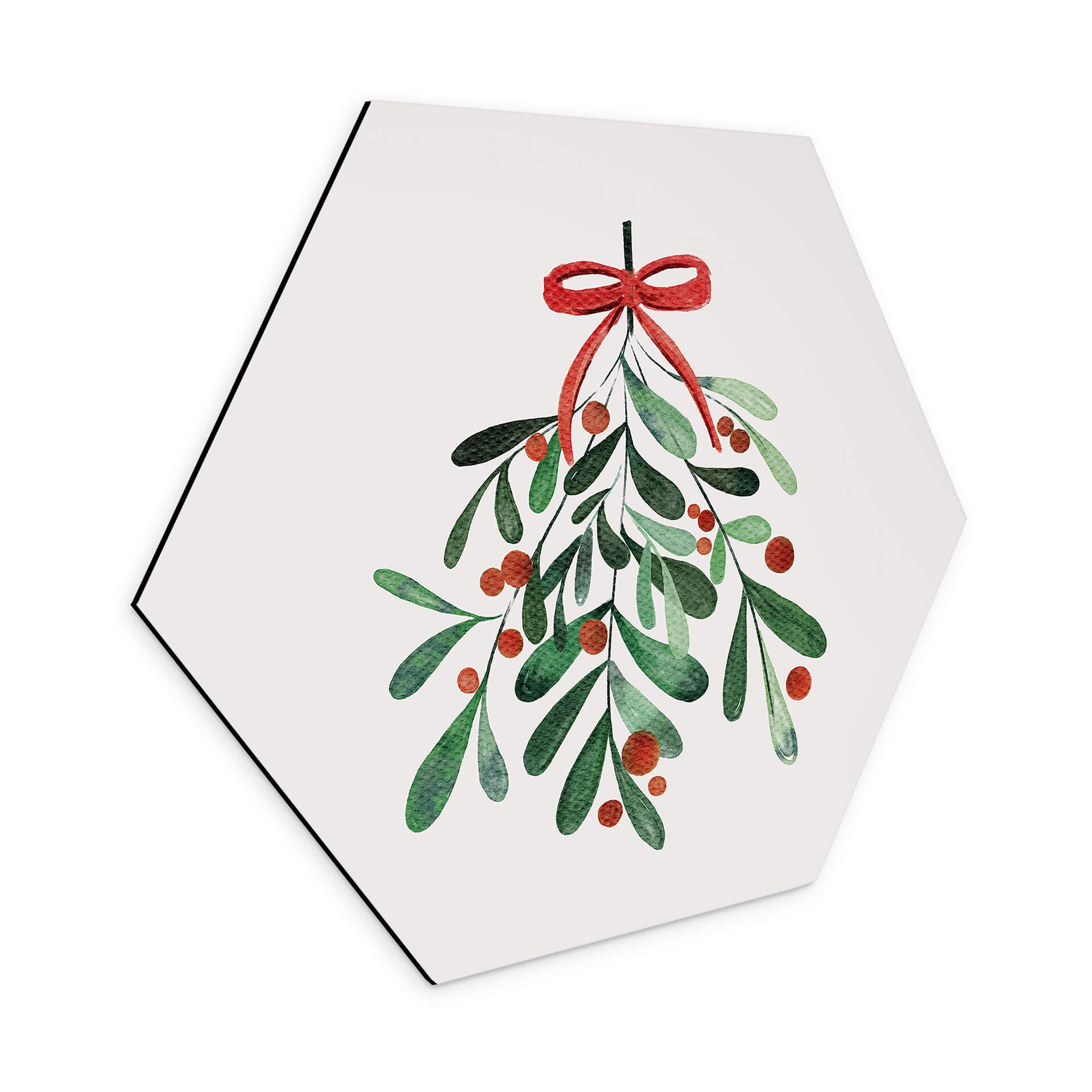 Hexagon Dibond Kristina - Mistletoe Christmas