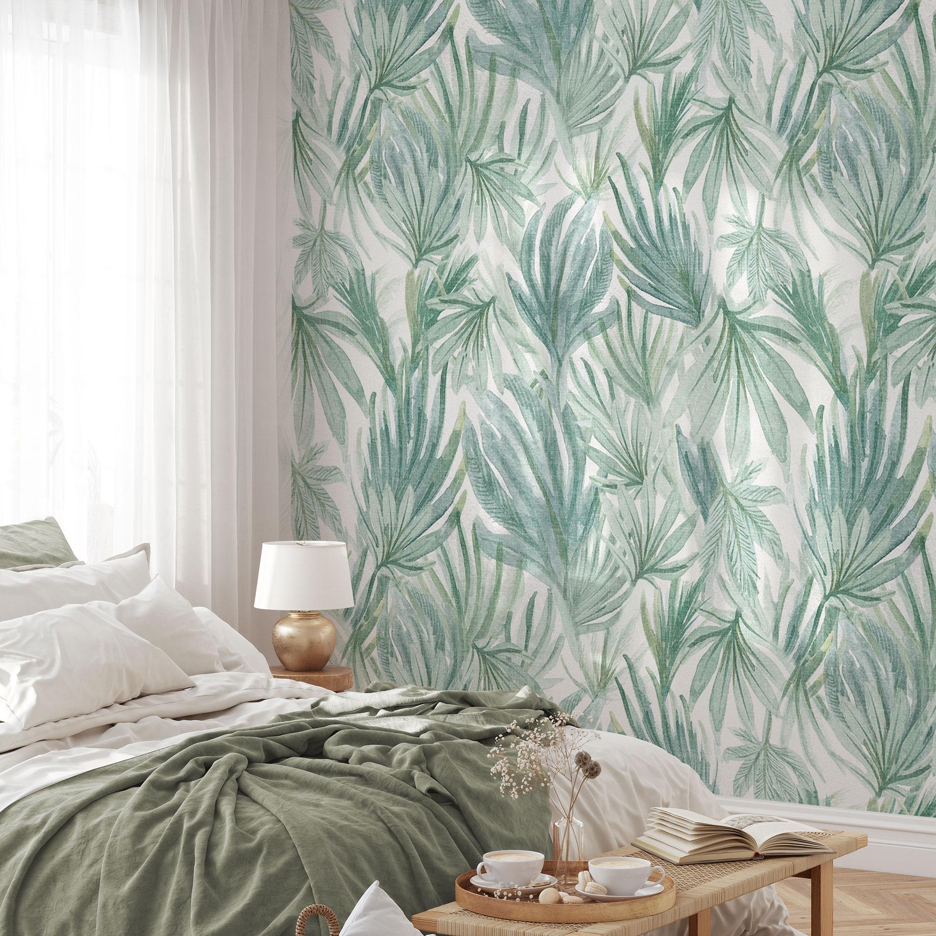 Tropisk fototapet palmeblade i junglen - Bloomery Decor