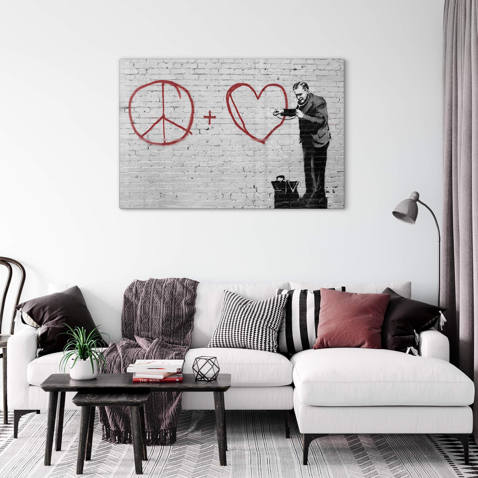 Glasbillede - Banksy - Peaceful Hearts Doctor