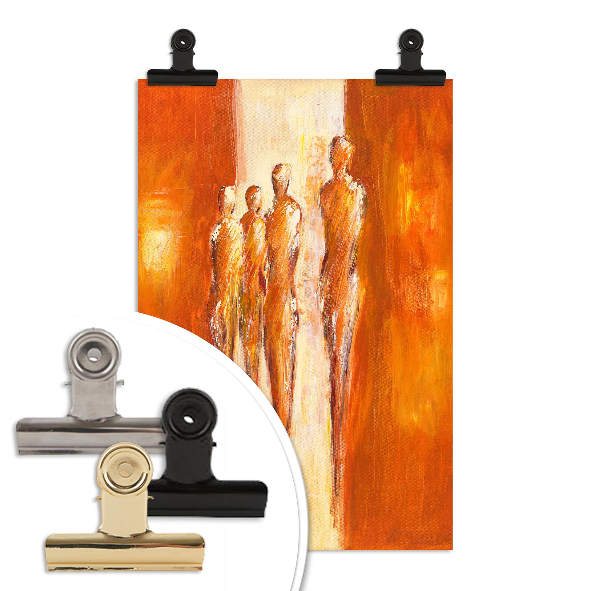 Poster Schüßler - Quattro figure in arancio 02
