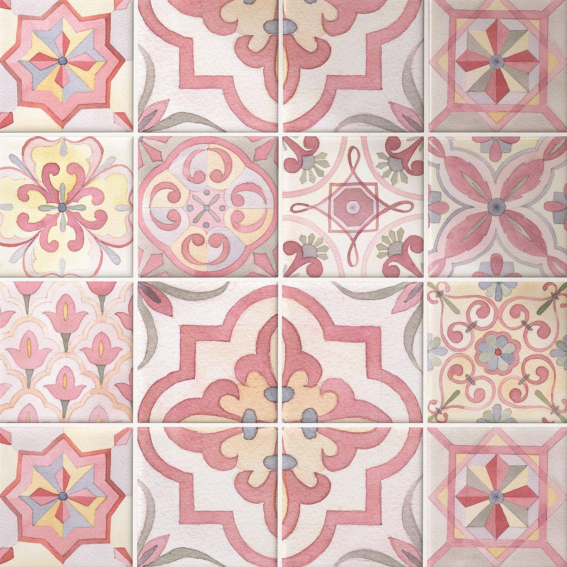 Azulejos Adhesivos Azulejos mediterráneos - Majolica - lote de 12