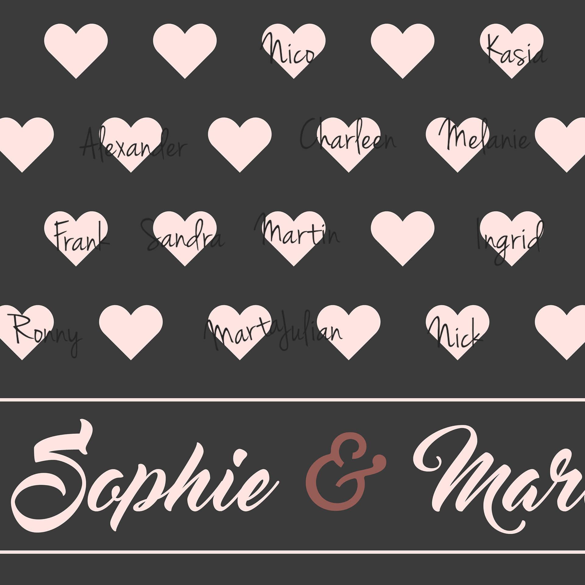 Canvas Hearts + eigen namen