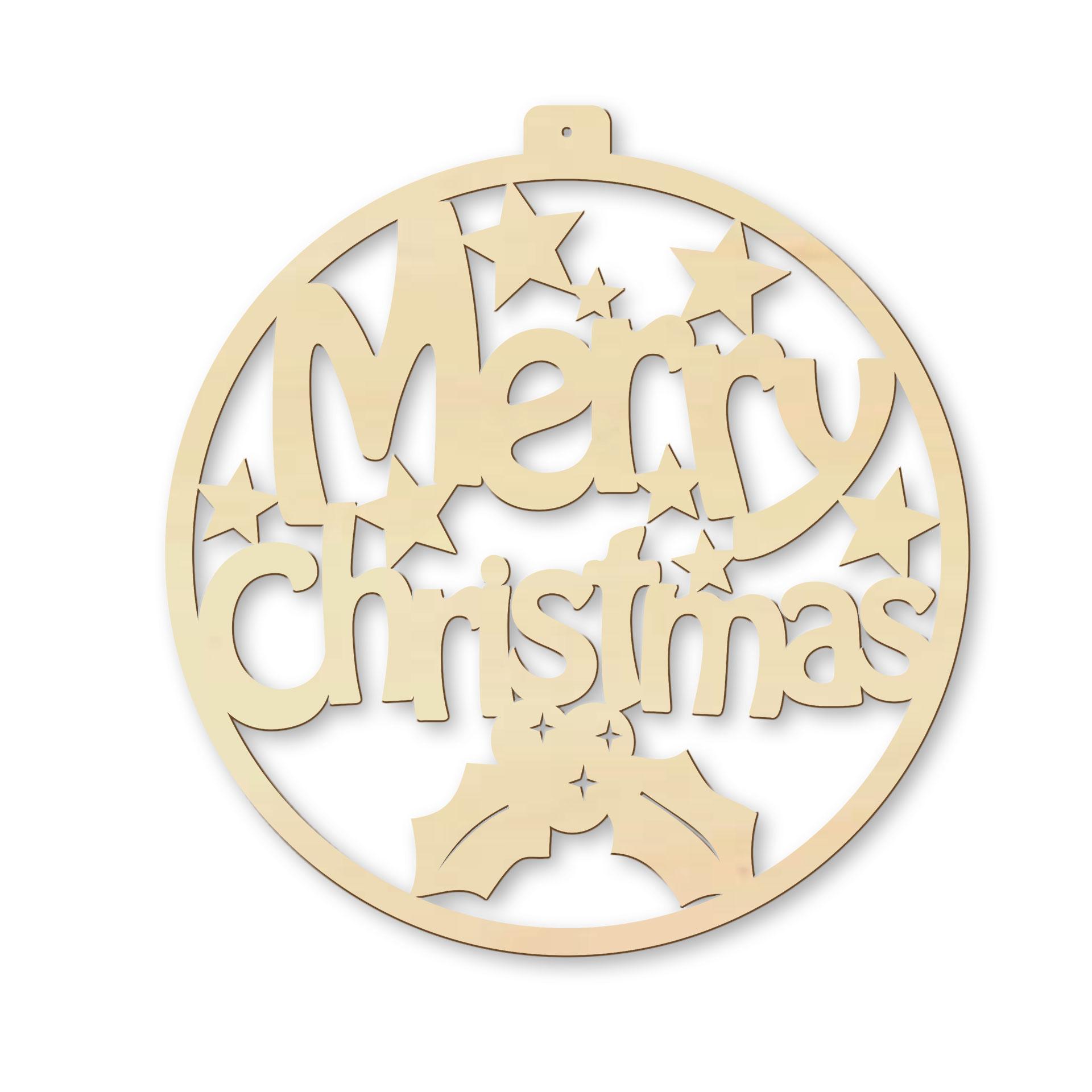 Hout – Merry Christmas – populierenhout