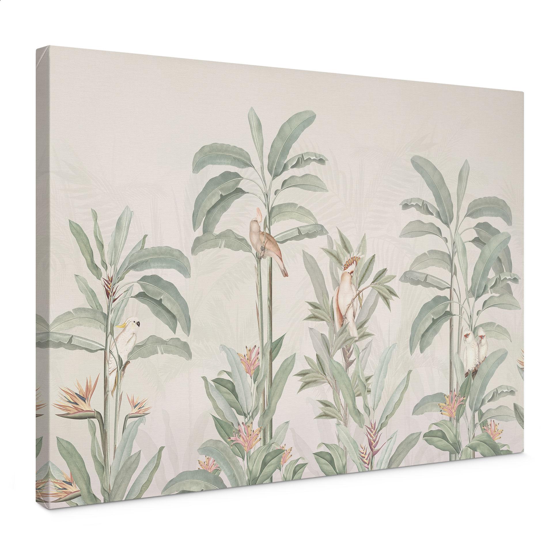 Canvasbillede Tropisk skov med kakaduer - Bloomery Decor