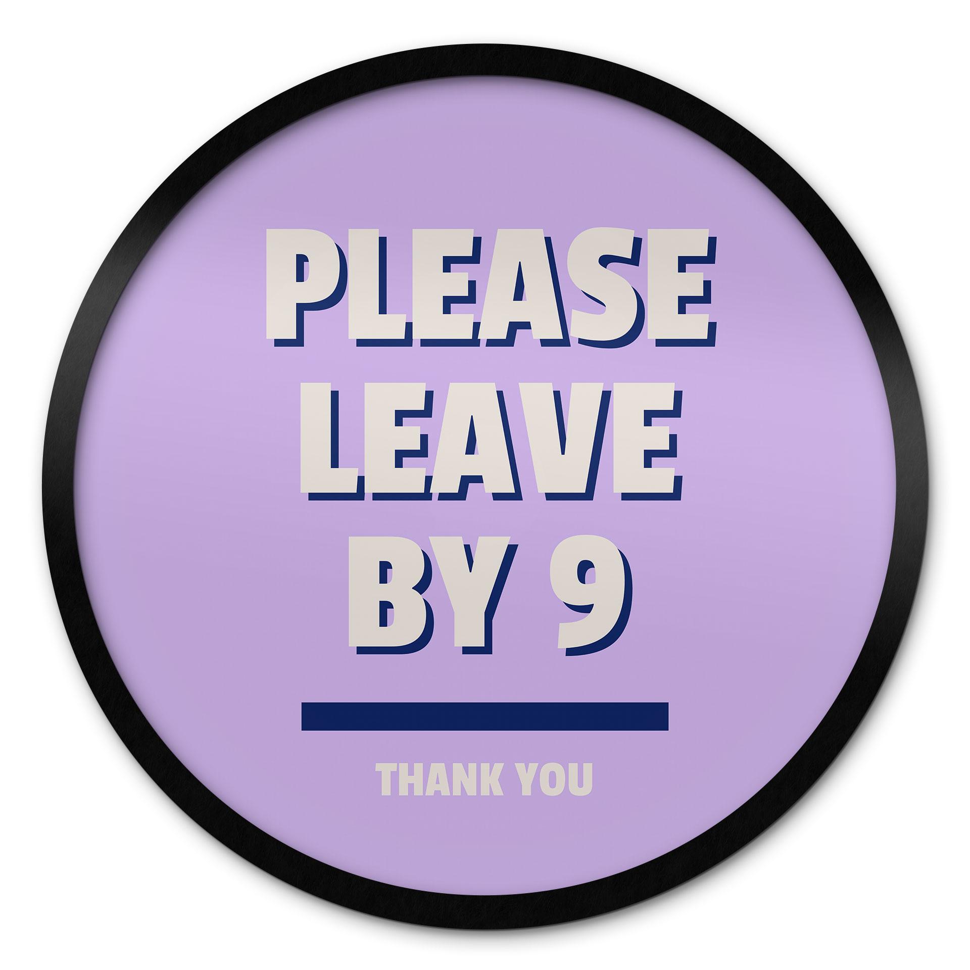 Plakat Please leave by 9 - Fritsch