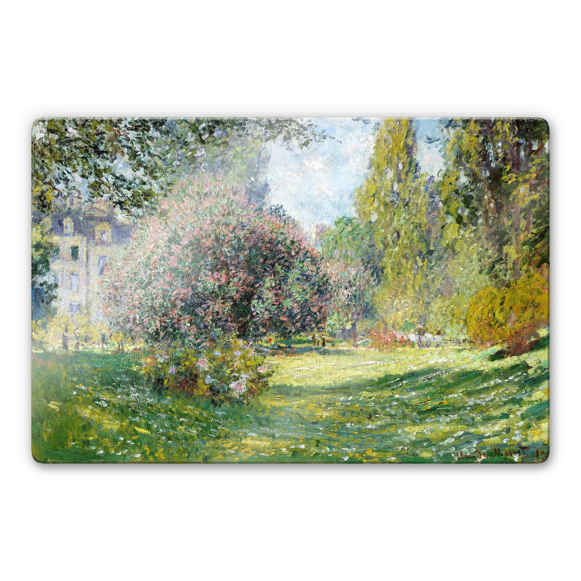 Glasschilderij Monet - Park Monceau