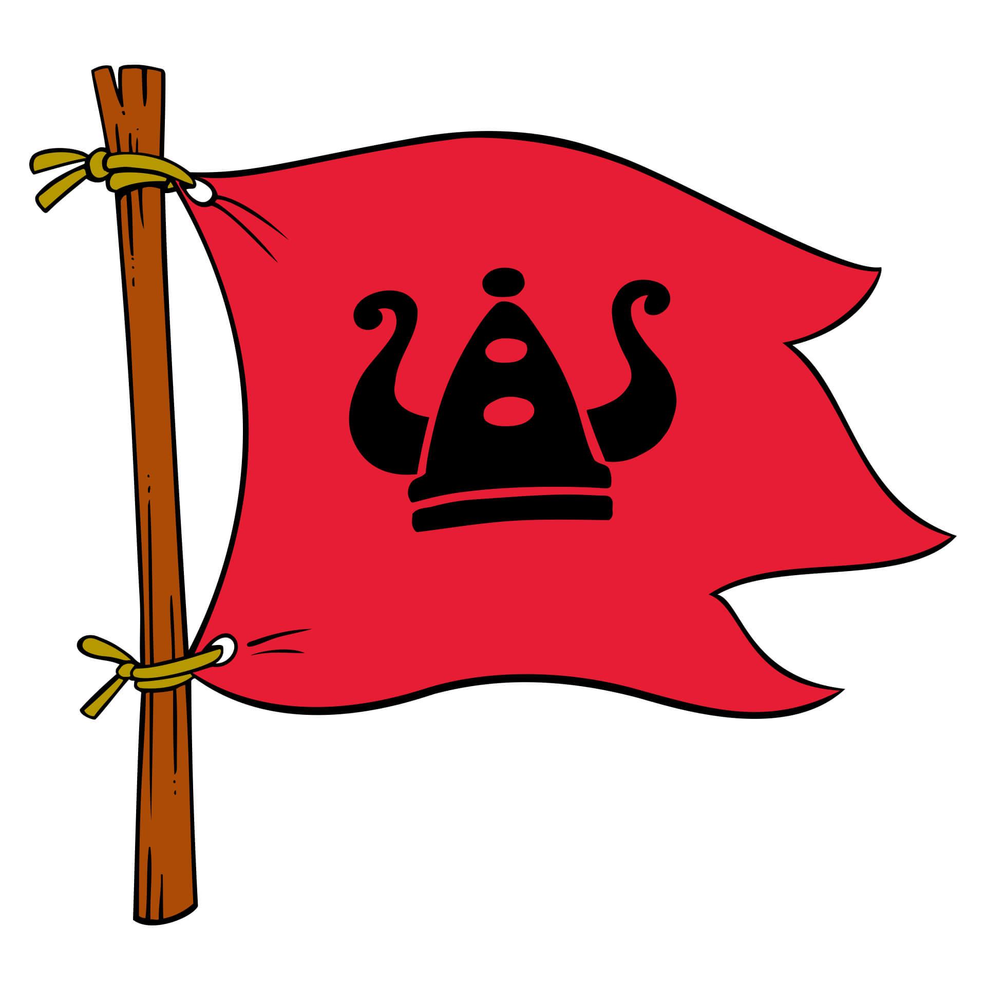 Wandtattoo Wikinger-Flagge