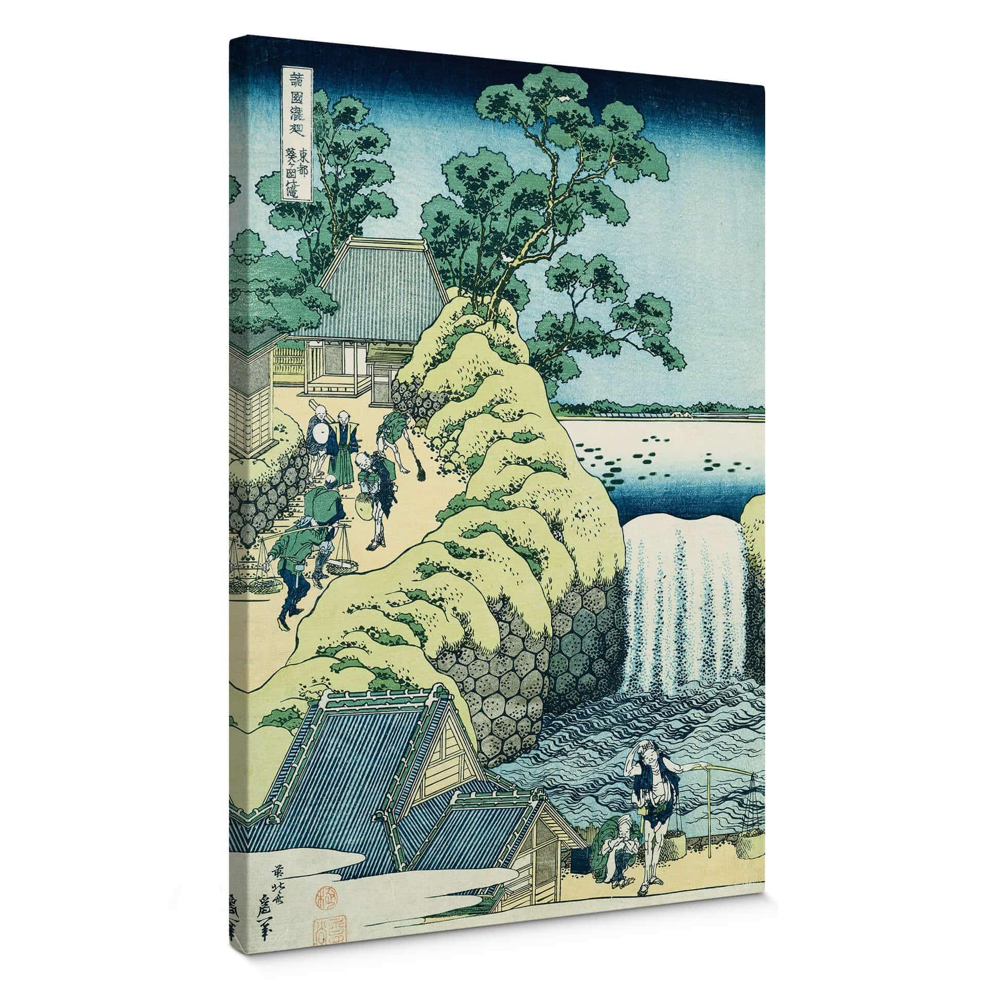 Canvastavla Hokusai - Aoigaokas vattenfall