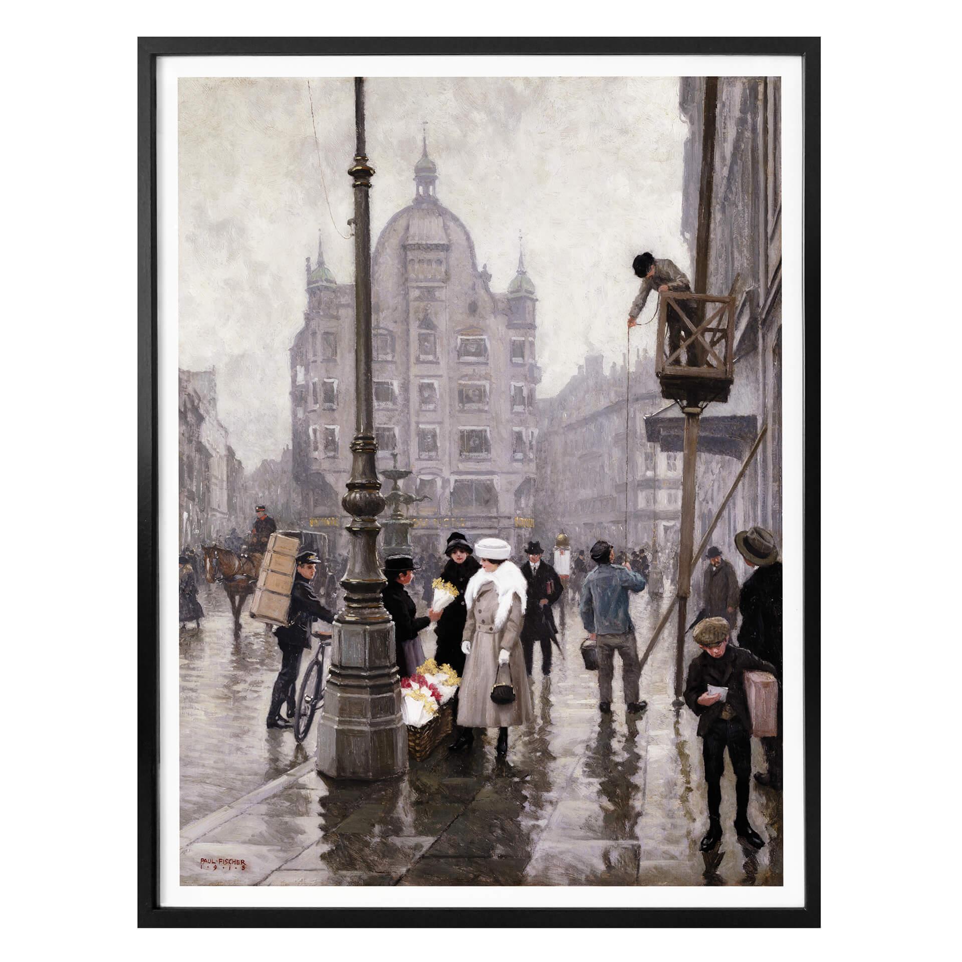Plakat - Fischer - Selling flowers