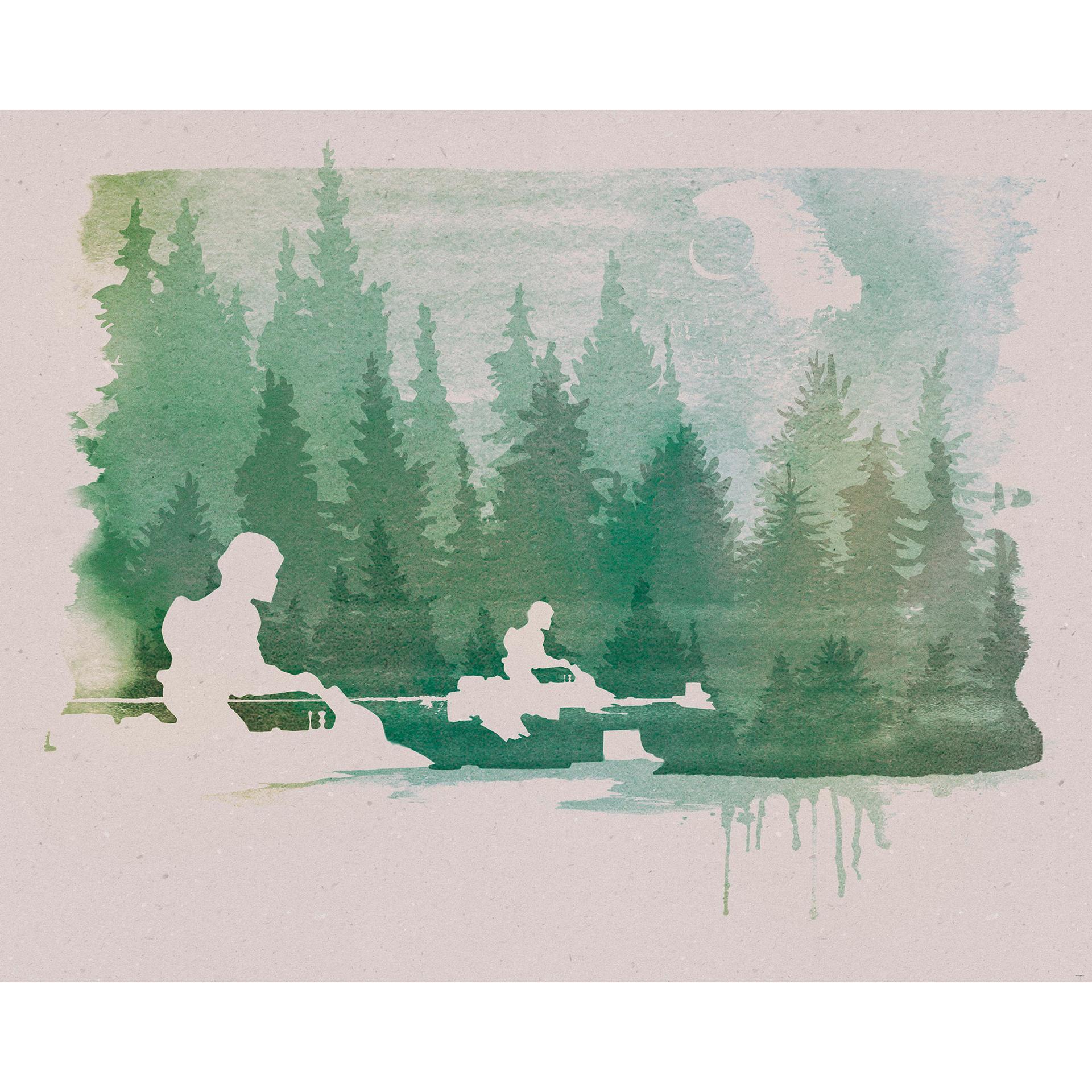 Vlies Fototapete - Star Wars Endor Speeders - 350 x 280 cm