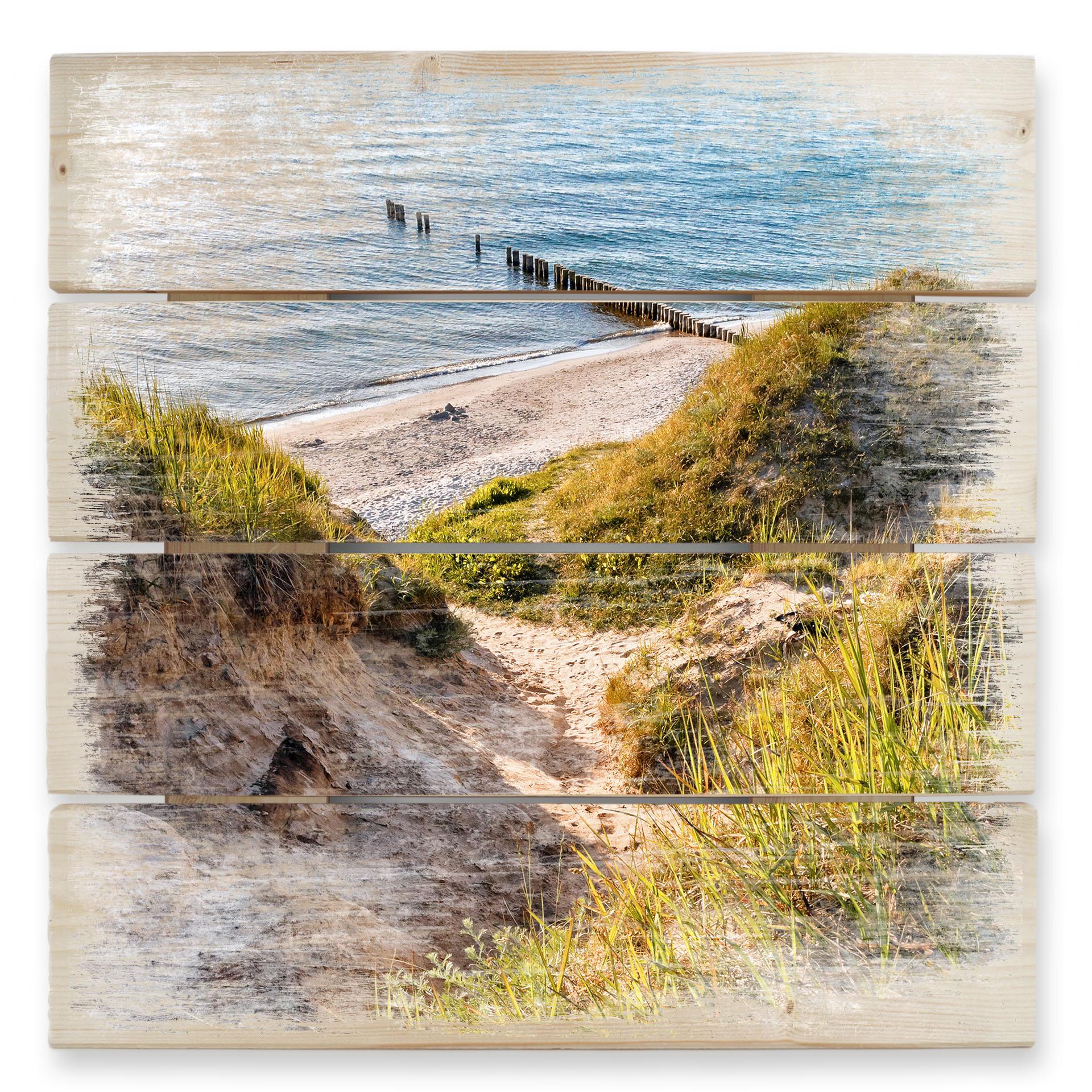 Cuadro de madera Duna del Mar Báltico - 40x41,5 cm